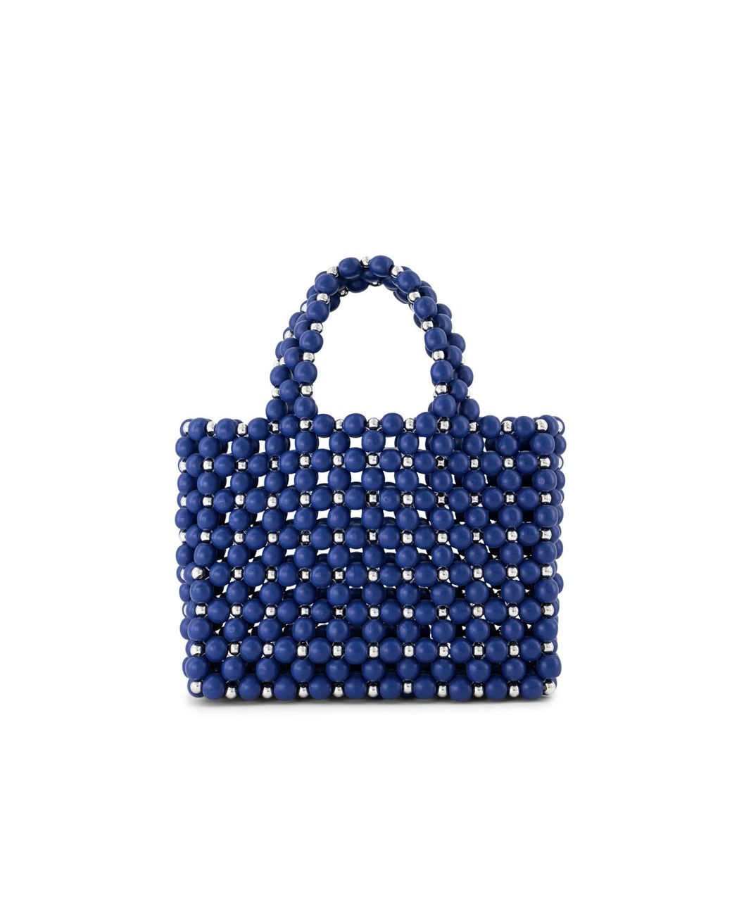Belyed Handcraft Blue Zola – Handcrafted Wooden Bead Handbag By Belyed