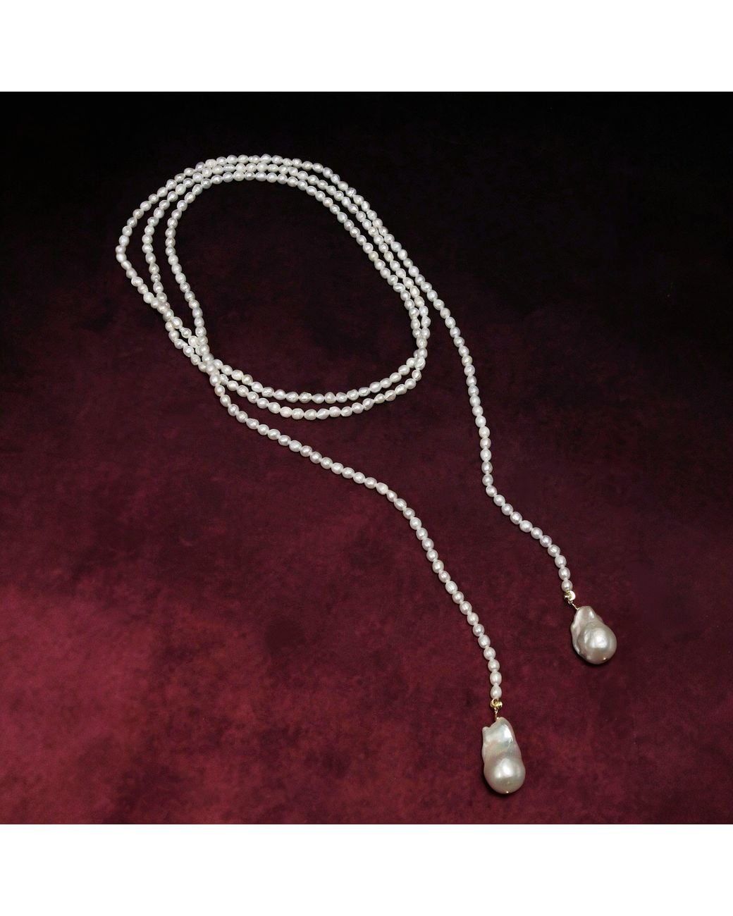 Ninemoo White Serenade Long Pearl Rope Necklace