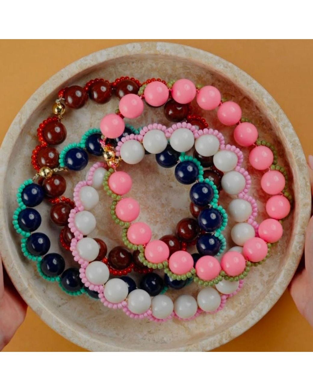 Eyeconic by Samar Ajram Red Vivian Terra Beaded Necklace