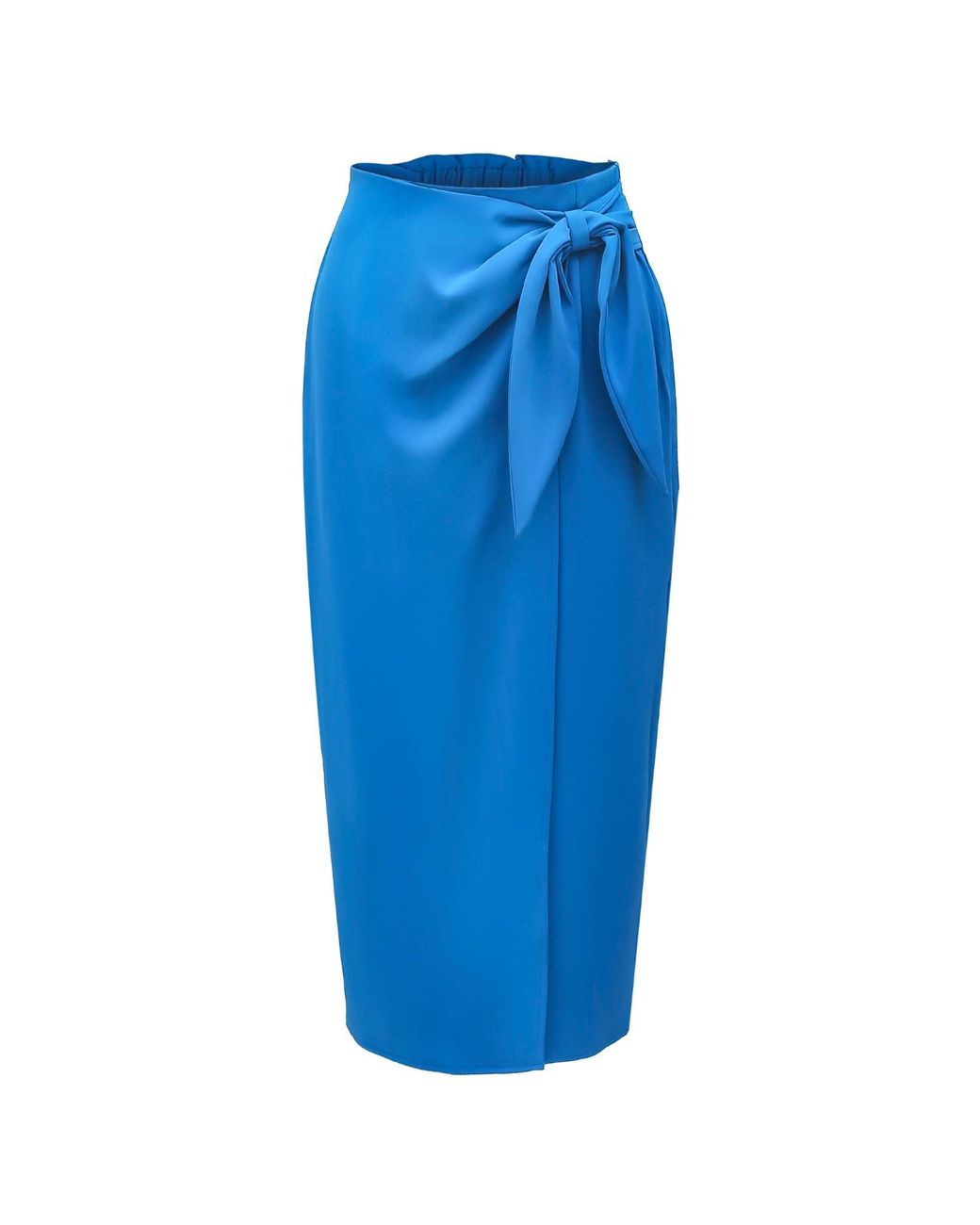 Smart and Joy Blue Wrap Skirt Tied On Side