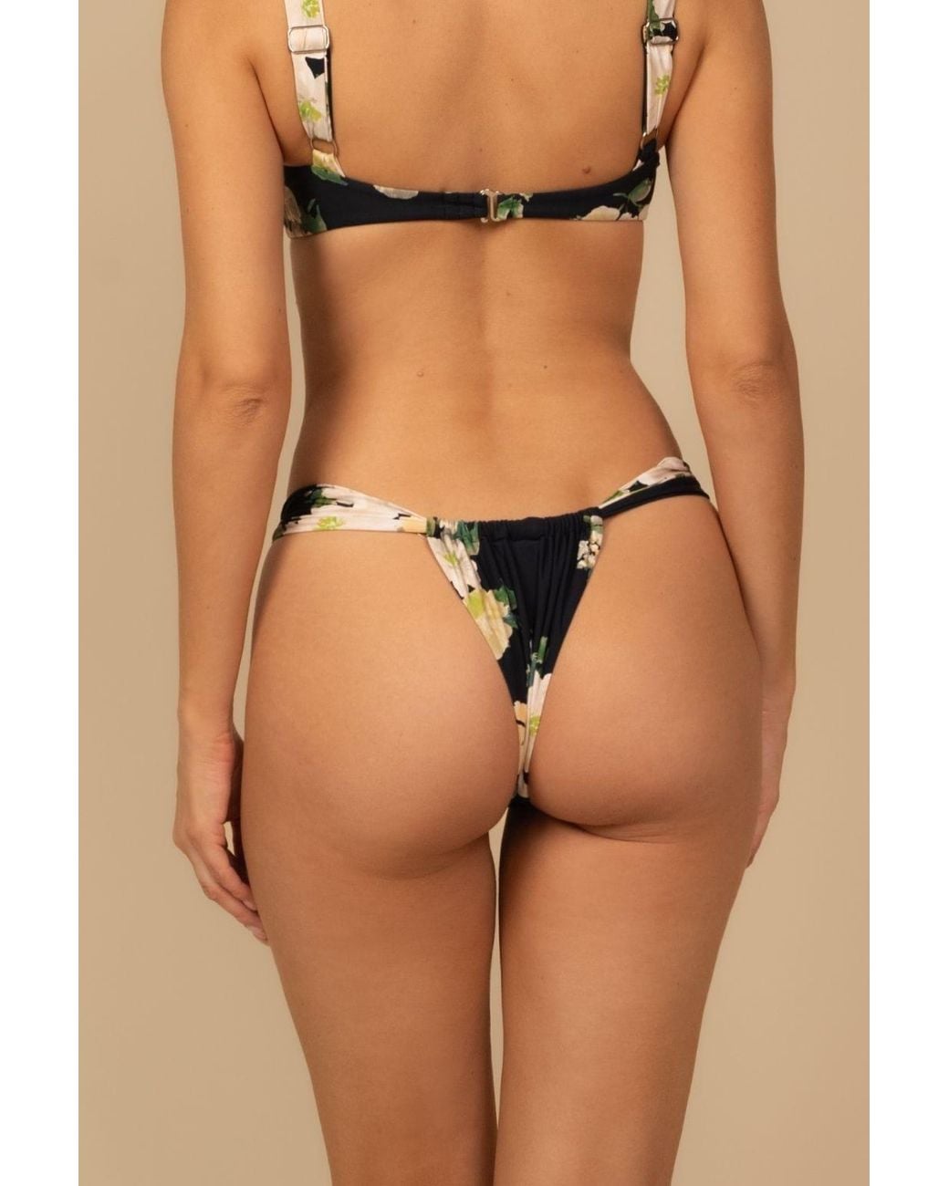 Montce Black Liz Floral Sandra Bikini Bottom