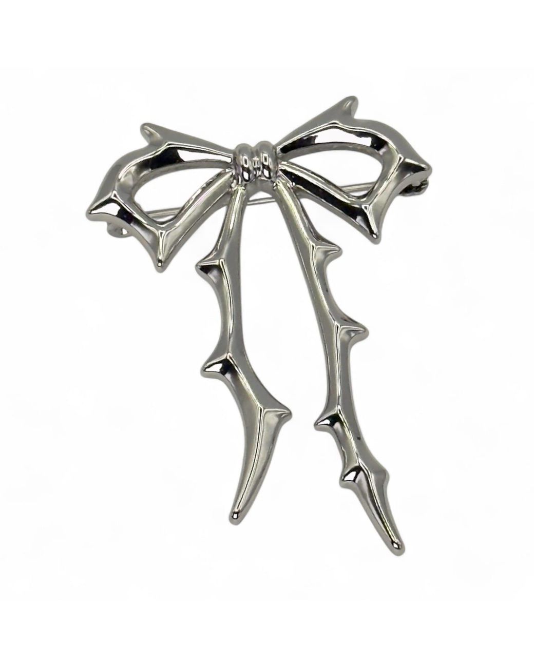 Jagged Halo Jewelry Metallic Carrie Bow Brooch
