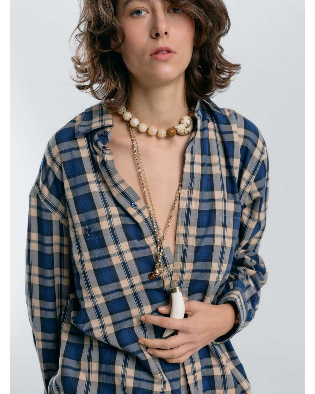 Sita Nevado Blue Nautilus Necklace
