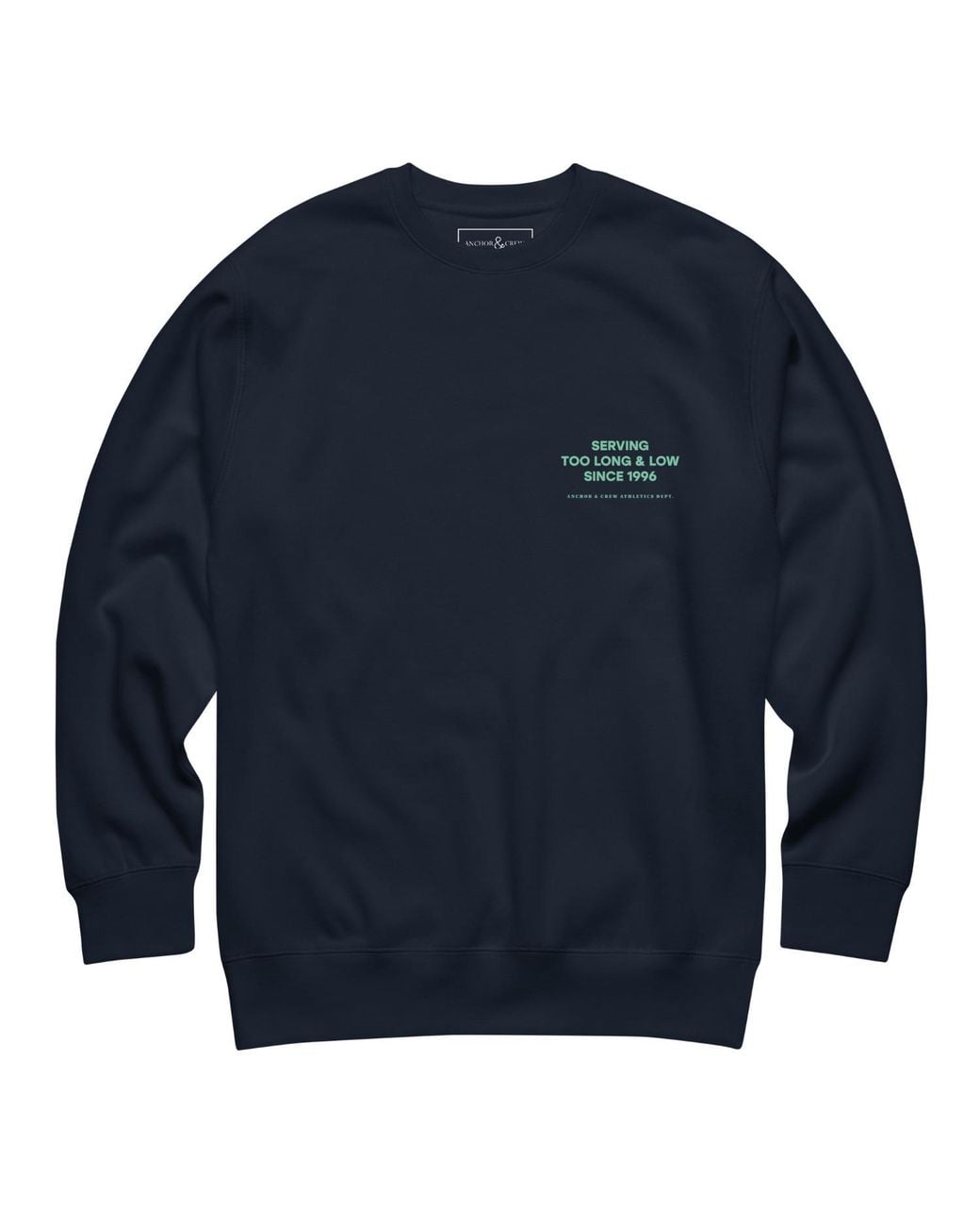 Anchor and Crew Blue Set Point Social Volleyball Club League Organic Cotton Sweatshirt
