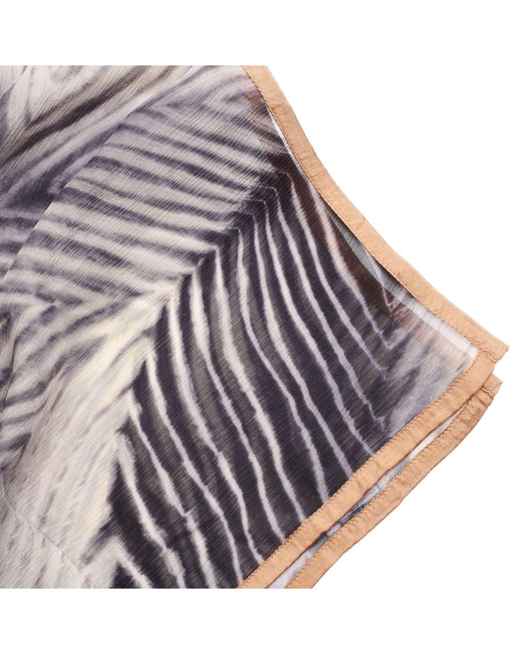 Variously Purple Chiffon Square Scarf Samu Hand Crafted Shibori Print Silk