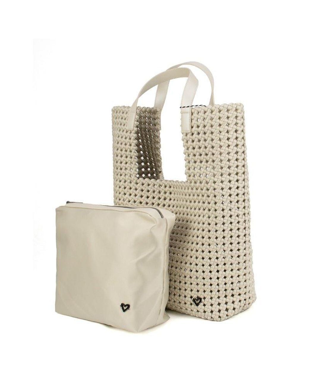 Prenelove Metallic Eston Woven Hand-Knotted Tote