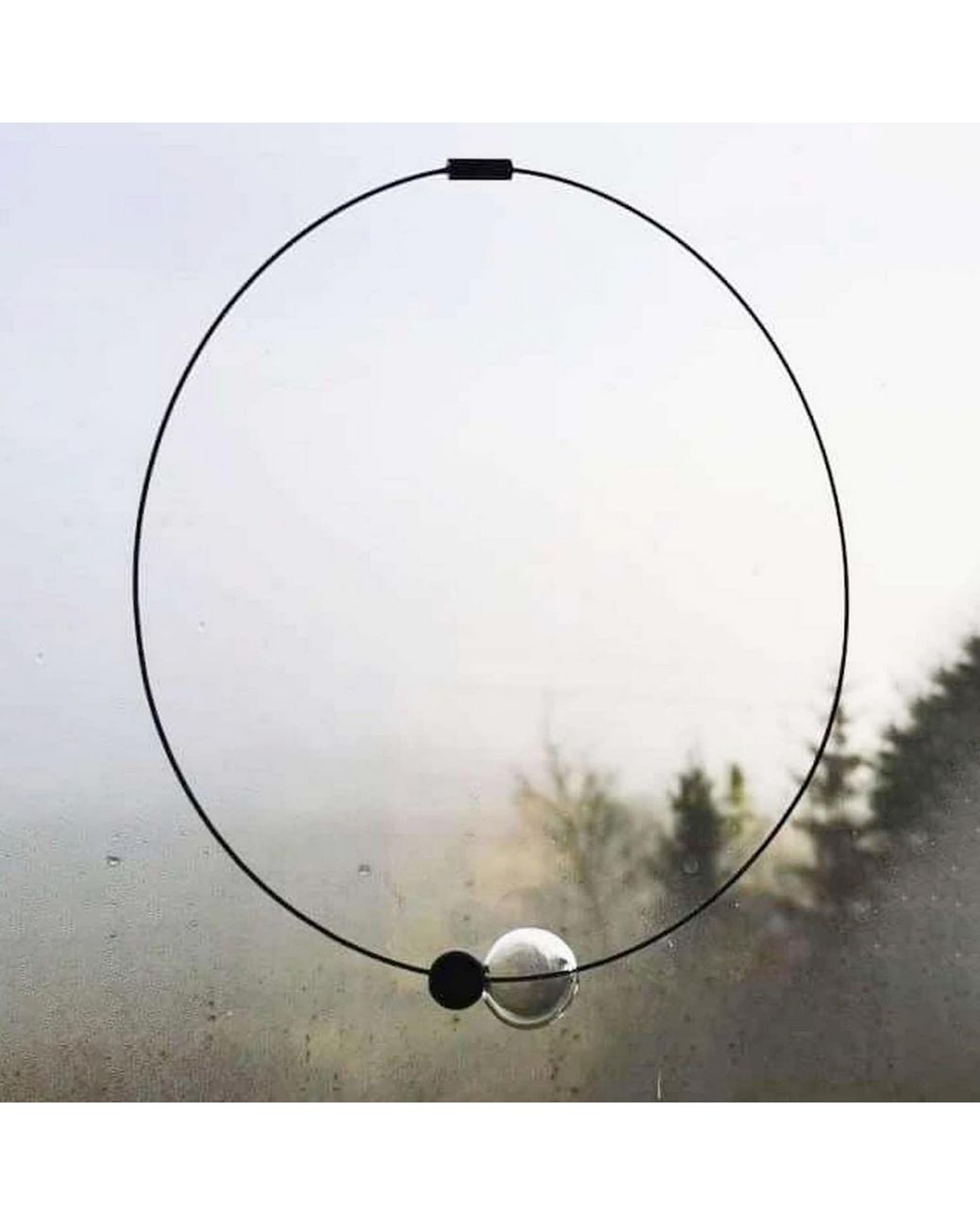 Laura Daili Metallic Neutrals Circle – Blown Glass Bubbles Necklace