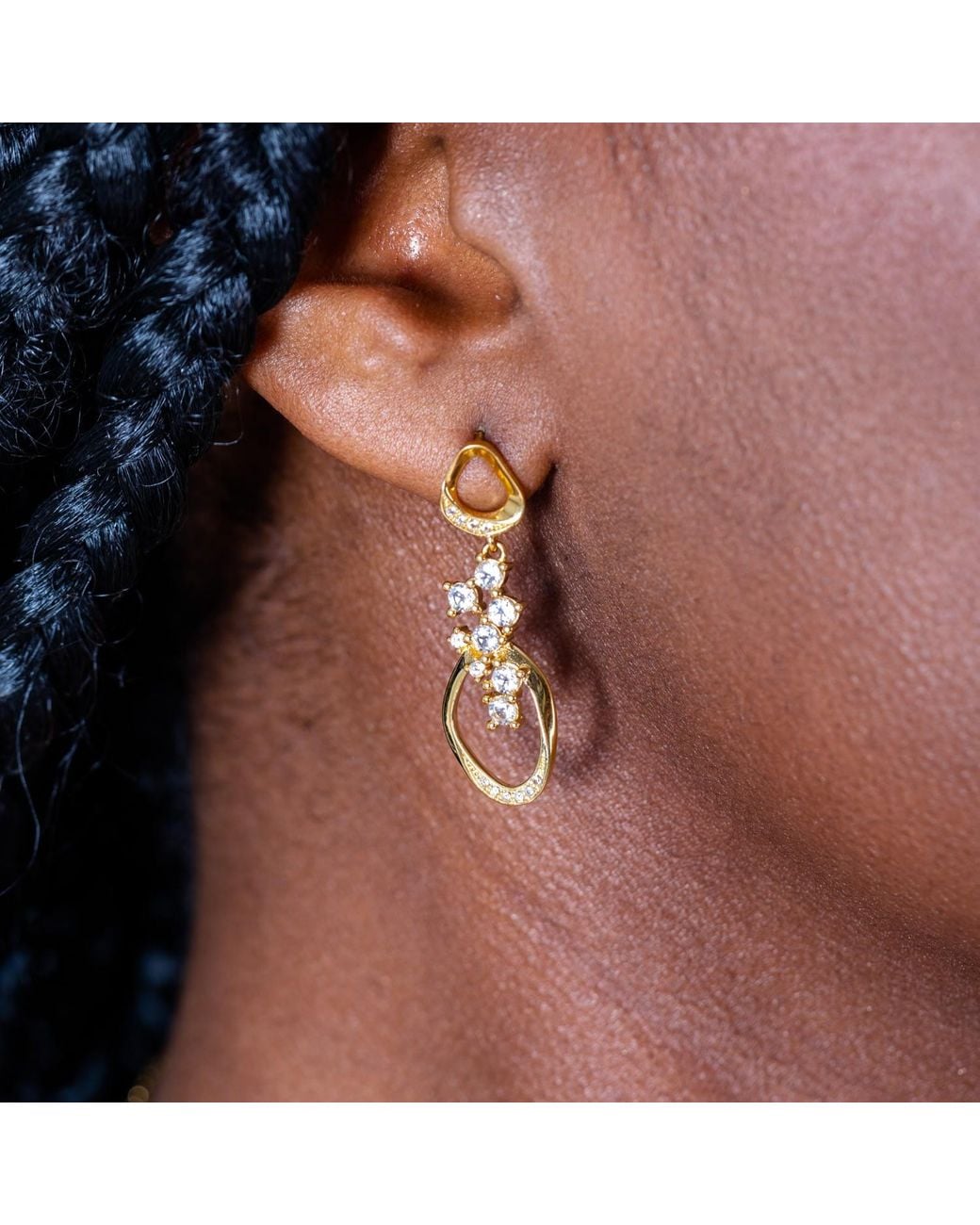 Lucy Quartermaine Metallic Volcan Earrings