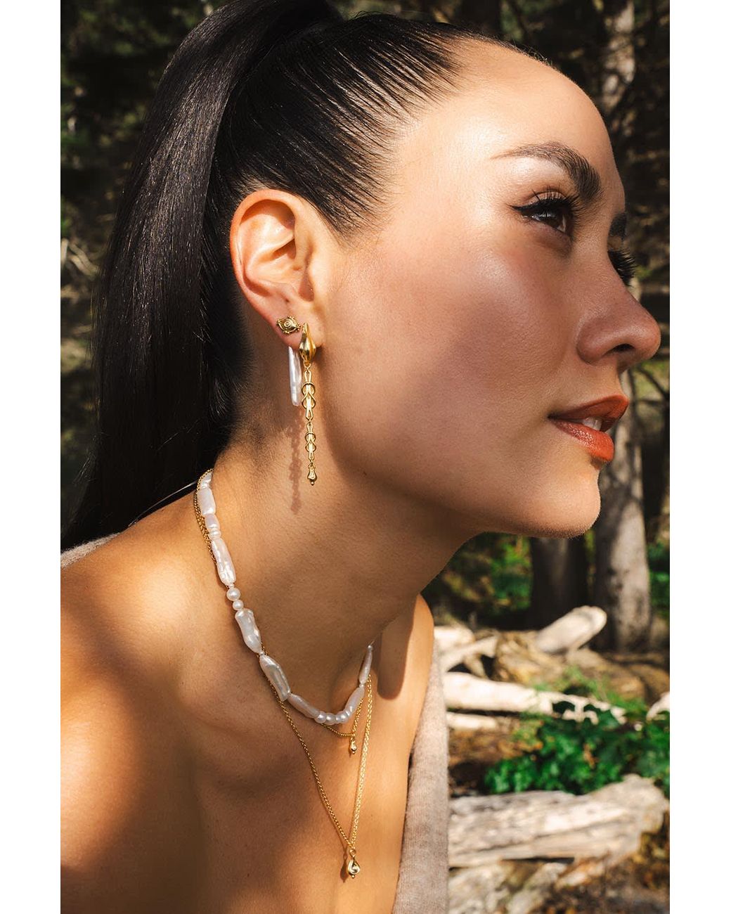 Astor & Orion White Hecate Knot Dangle