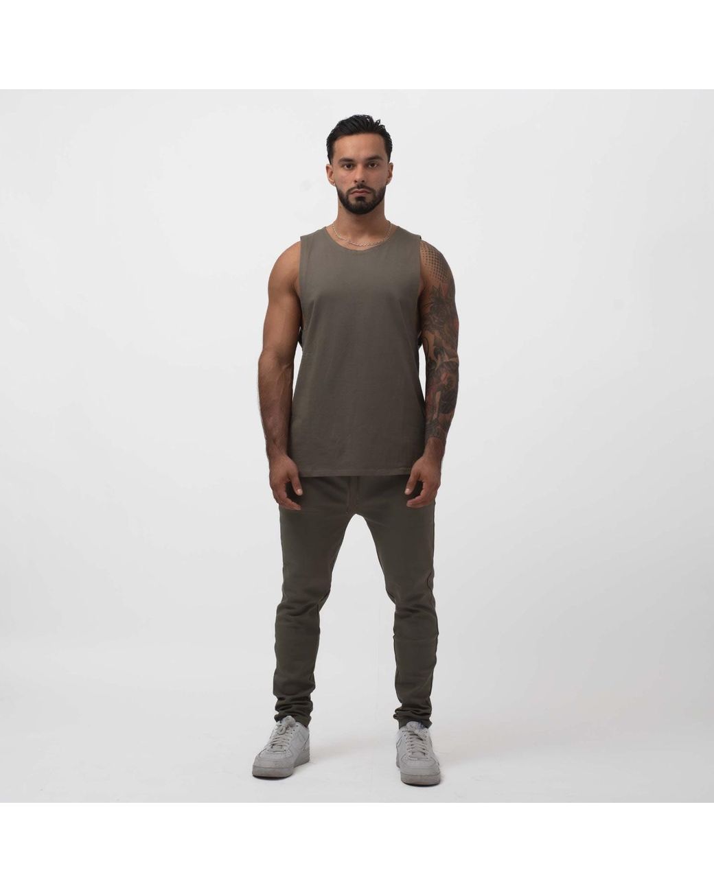 Storm Gray Essential Fitted Jogger for men