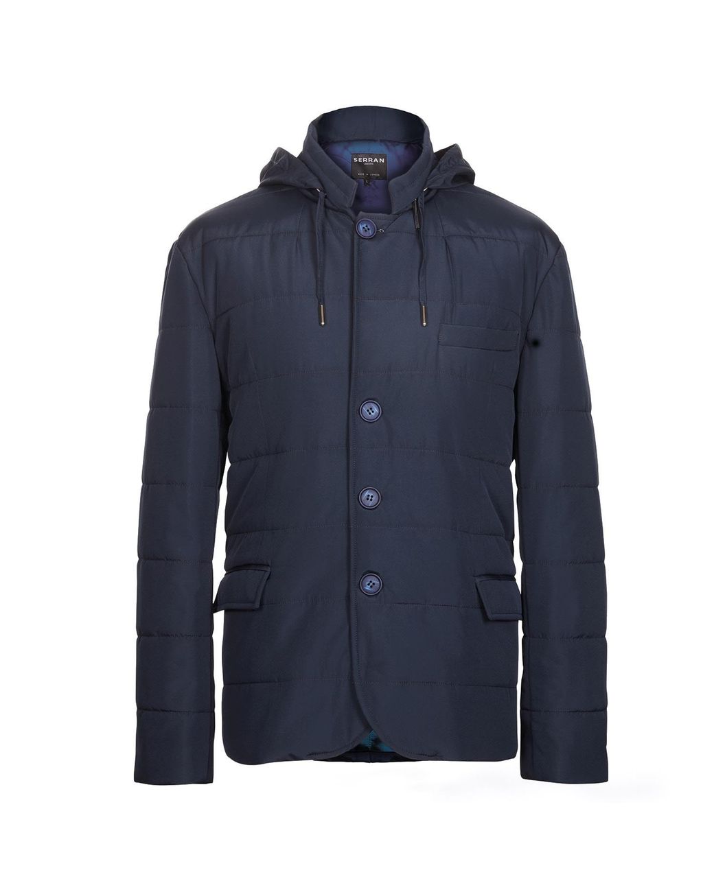 SEREN LONDON Blue Puffer Suit Jacket for men