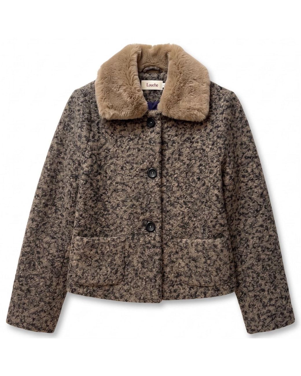 Louche Brown Apple Boucle Jacket