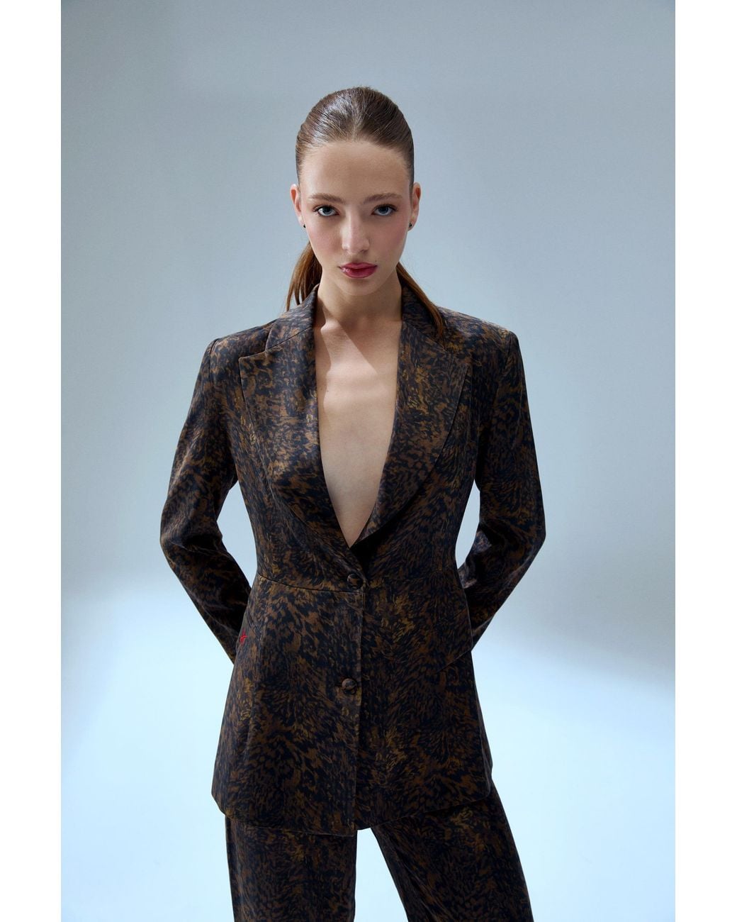 Pcfg Brown Your Itch Kangaroo Blazer Jacket