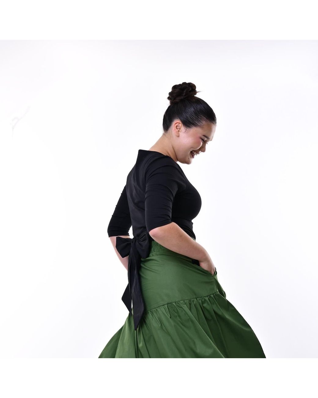 Frock Tales Black Primrose Top With Bow