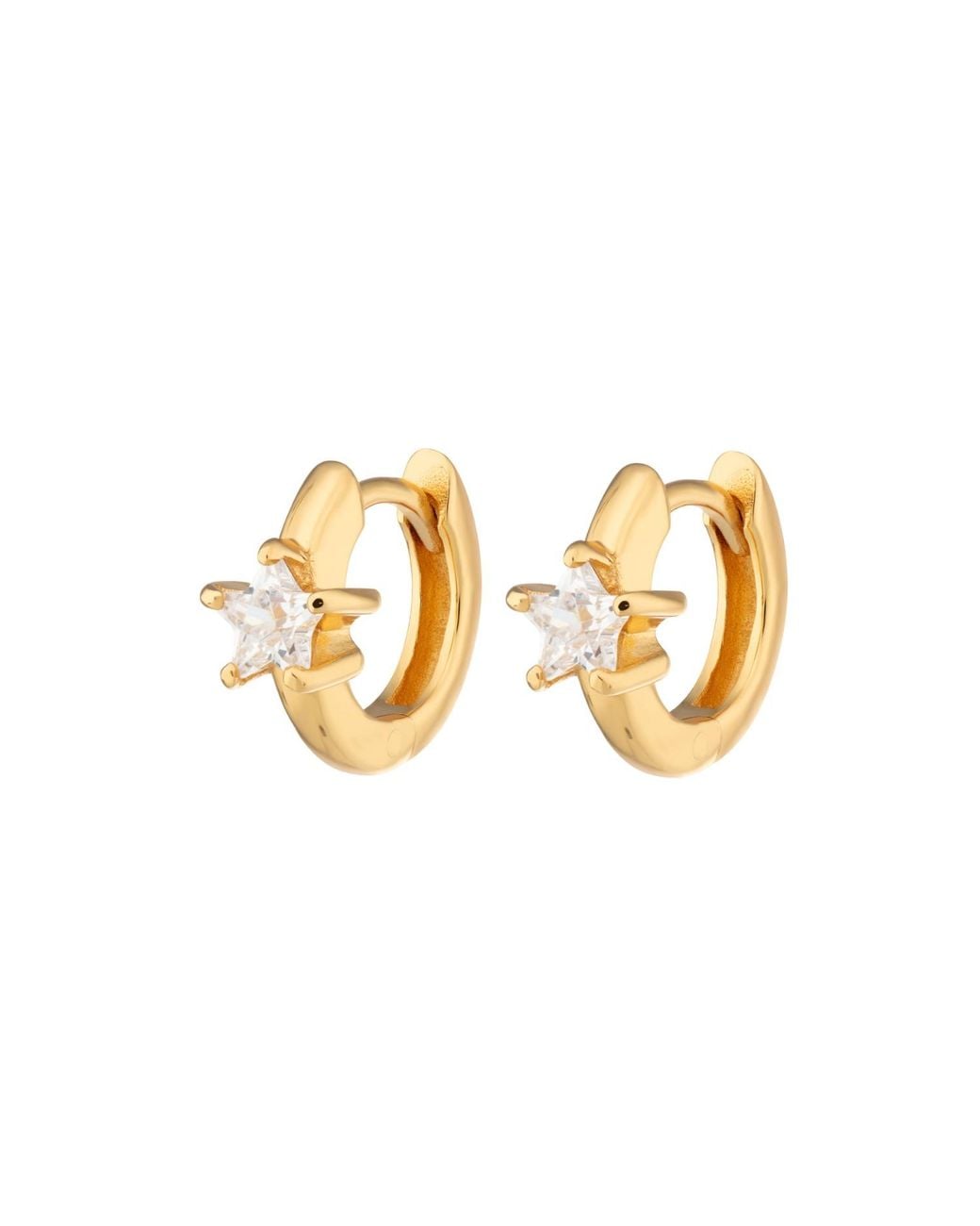 Scream Pretty Metallic Sparkling Star Huggie Earrings