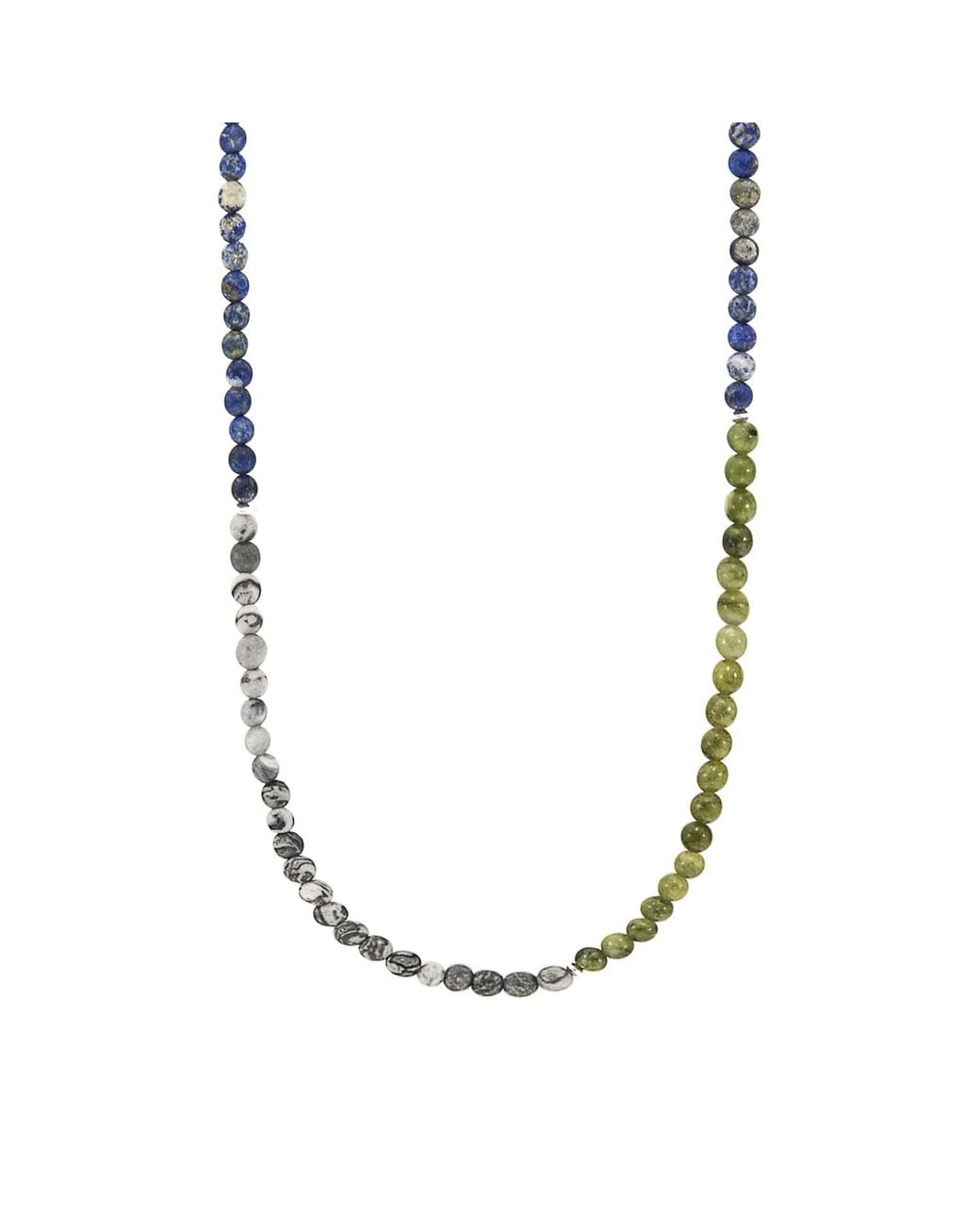 Anchor and Crew Metallic Jasper, Jade & Sodalite Isaac & Stone Skinny Necklace X Wrap Bracelet for men