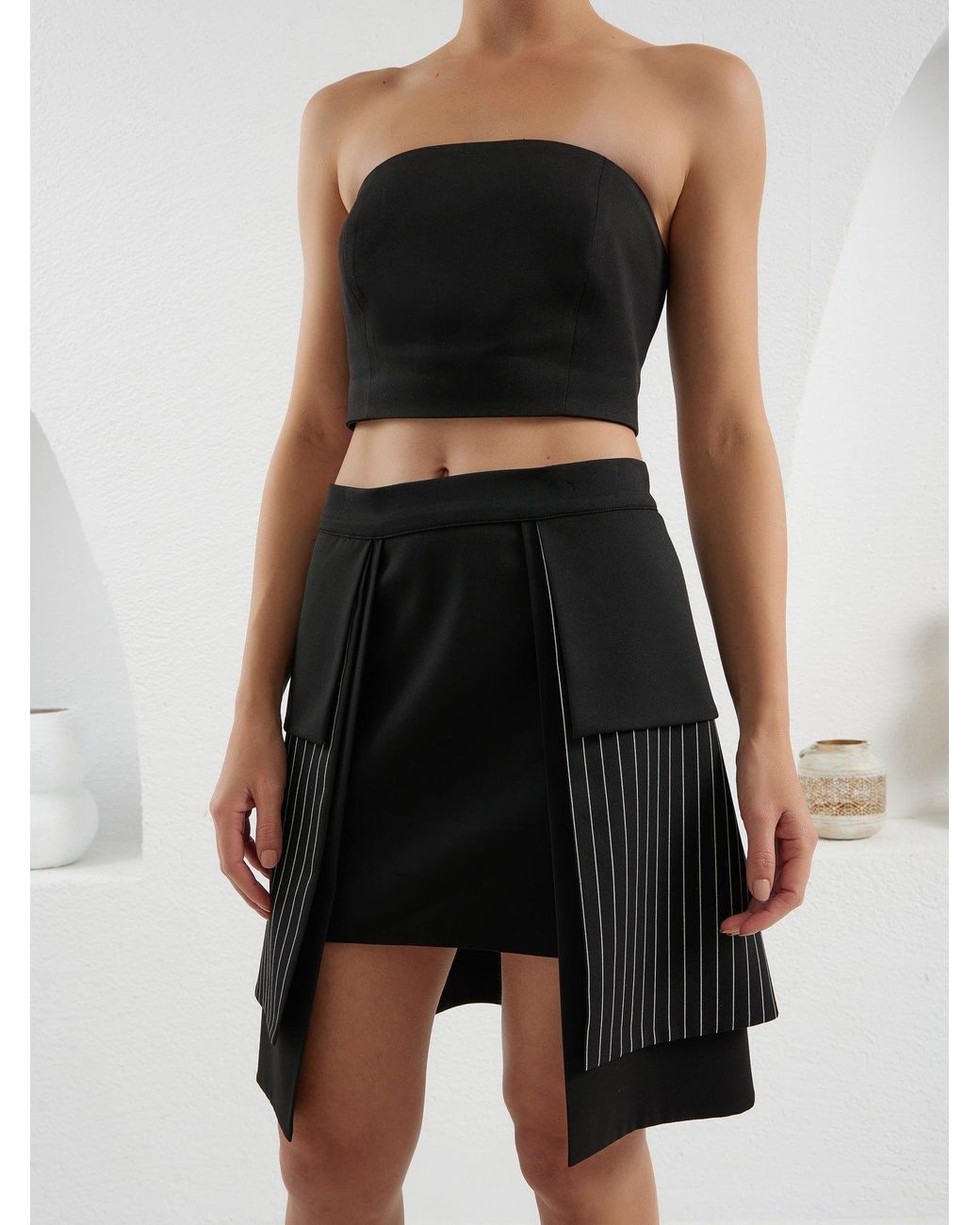 Lumina Eligma Black Dimensions Layered Skirt