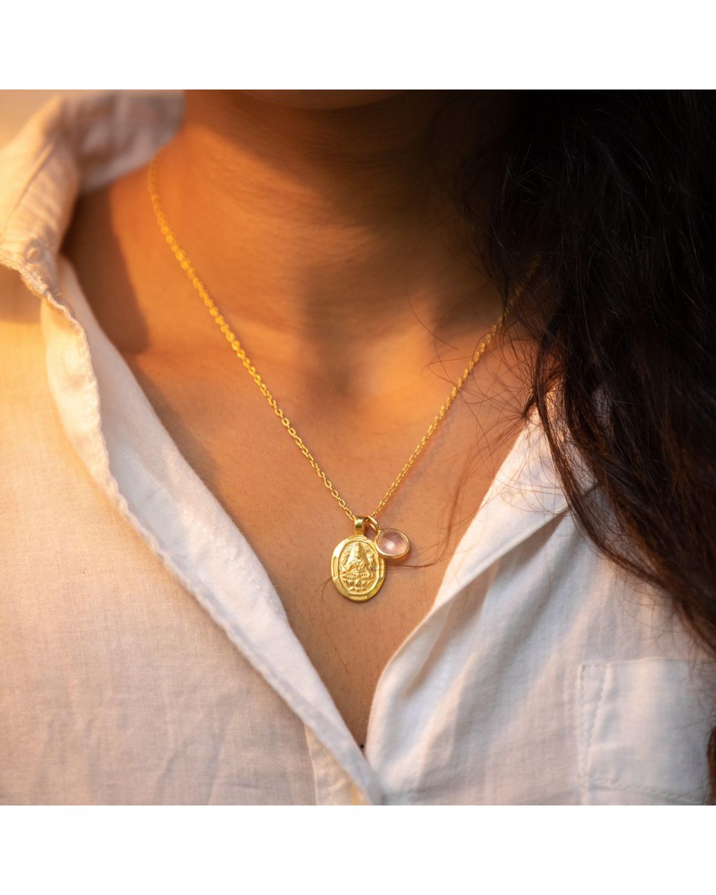 Goddess Charms Metallic Goddess Of Abundance Charm Necklace