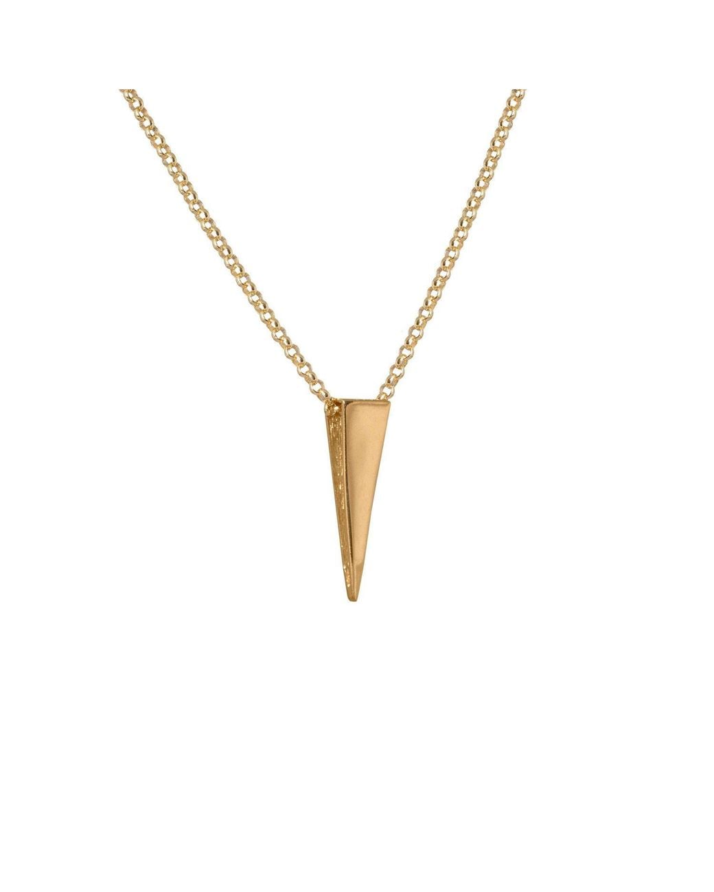 Edge Only Metallic Spike Pendant 18Ct Vermeil