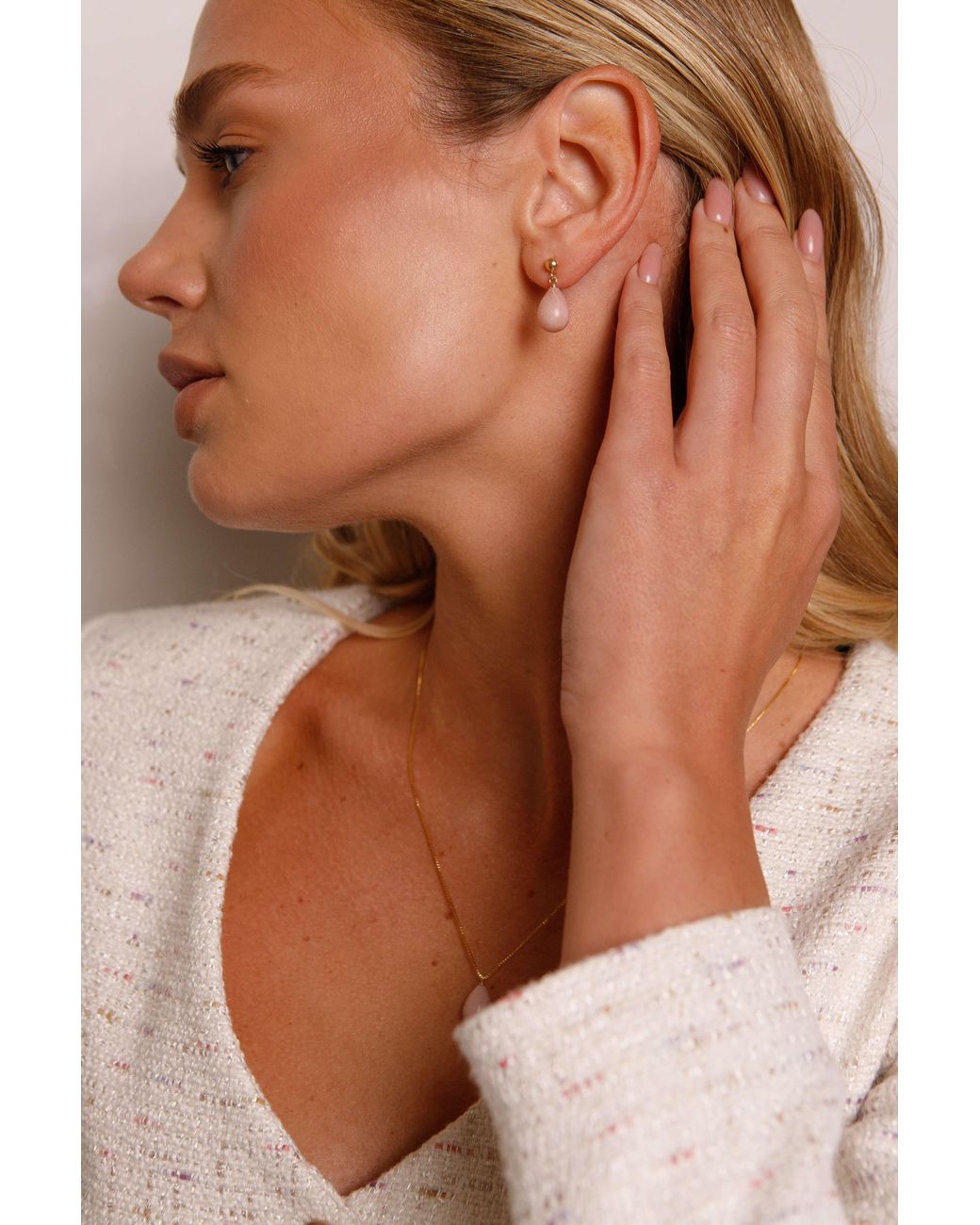 Katy Faye Pink October Opal Earrings