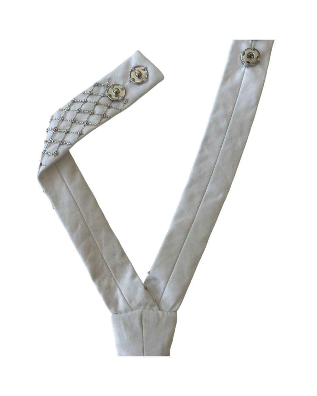NANDANIE Metallic The Embroidered Crosshatch Floral Classic Necktie
