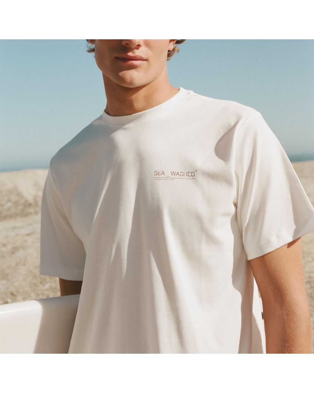 Sea_Washed White Sea Washed X Tom Jean Webb Surf Girl Tee for men