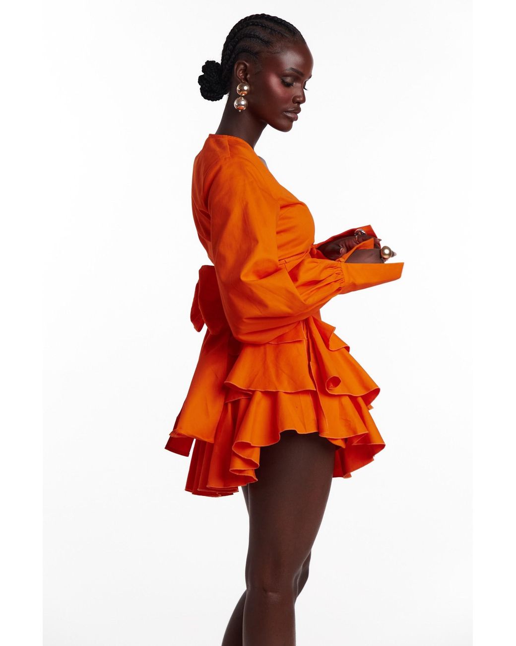 Ofuure Orange Dilara Mini Skort