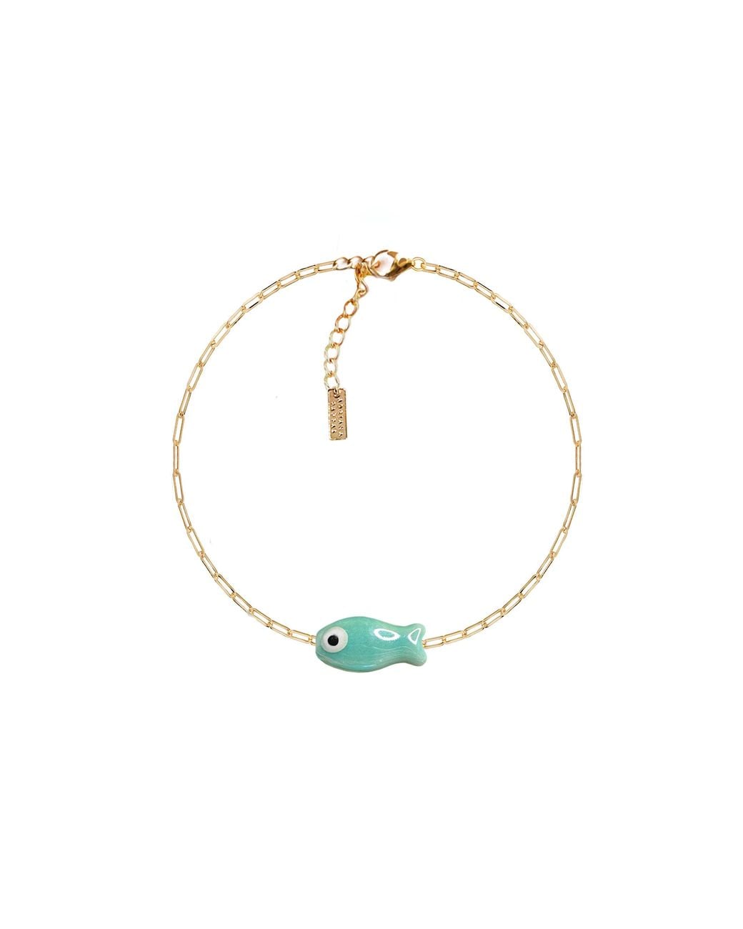 Adriana Pappas Designs Metallic Fishy Chain Anklet