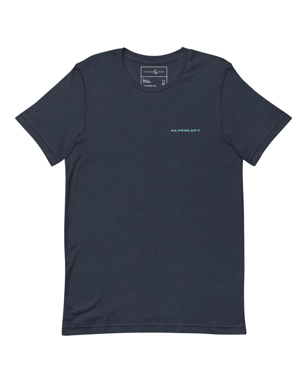 Anchor and Crew Blue Higher Grounds Postmark Organic Cotton T-Shirt