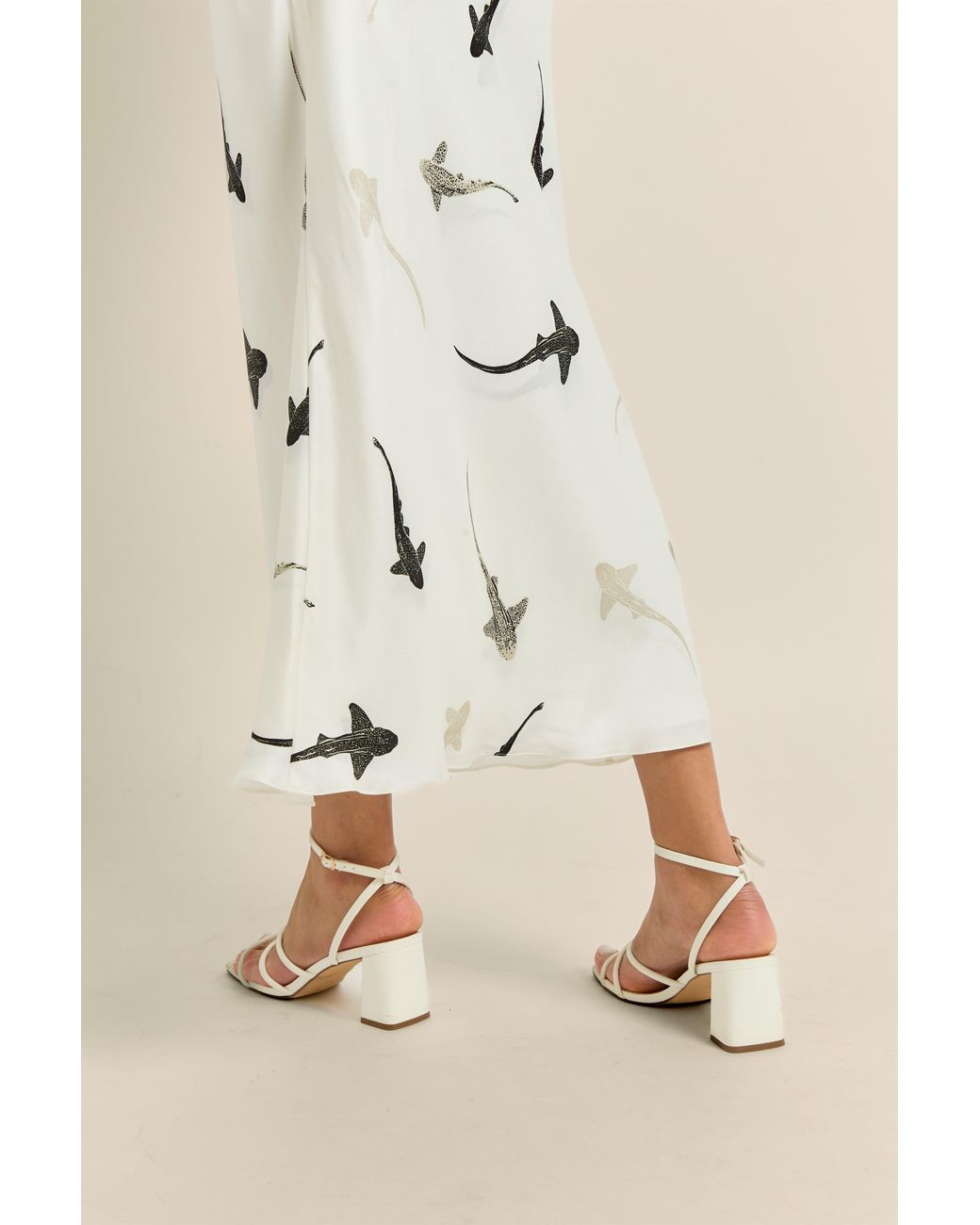 Lily Rou Lily Rou Silk Mara Midi Slip Dress in Metallic | Lyst UK