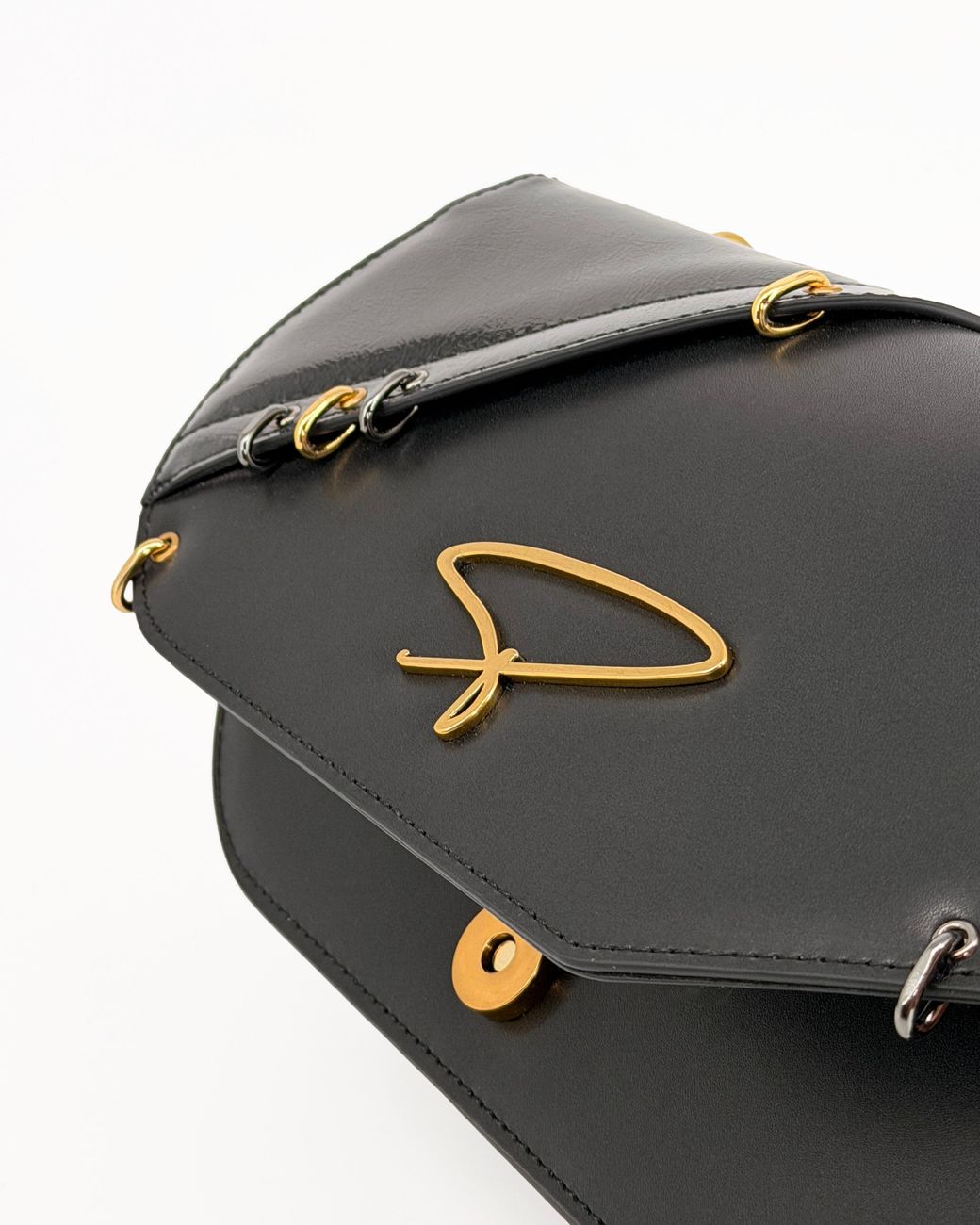 Pimpinicchio New York Black Dey Asymmetrical Shoulder Bag