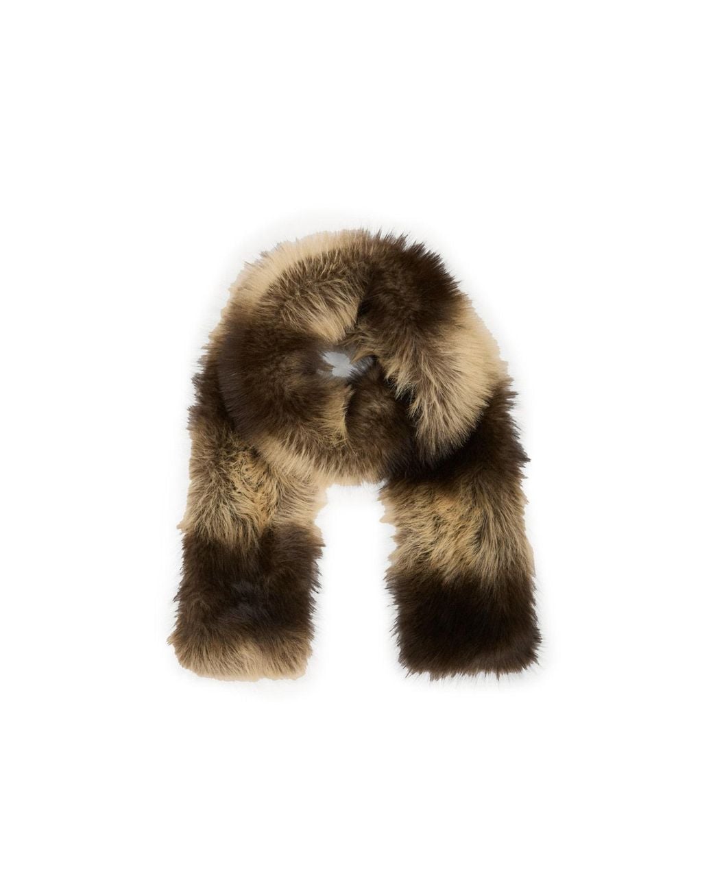 Saachi Brown Faux Fur Statement Scarf