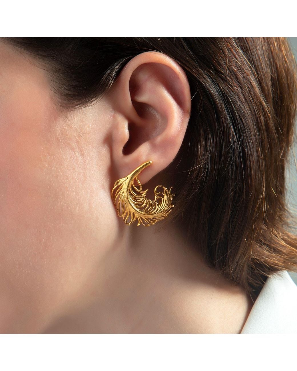 Milou Jewelry Metallic Wave Earrings
