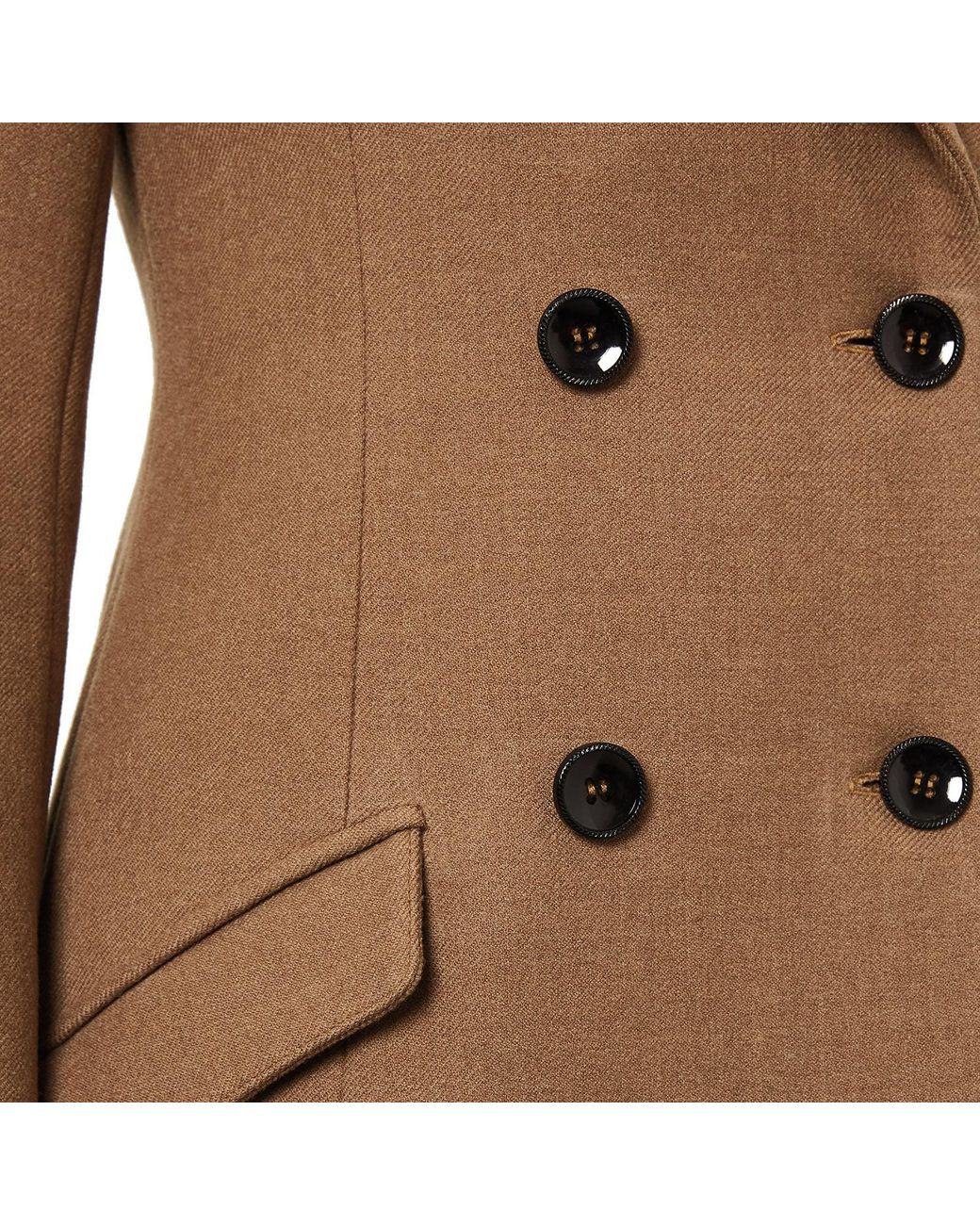 SEREN LONDON Brown Neutrals Classic Double-Breasted Coat
