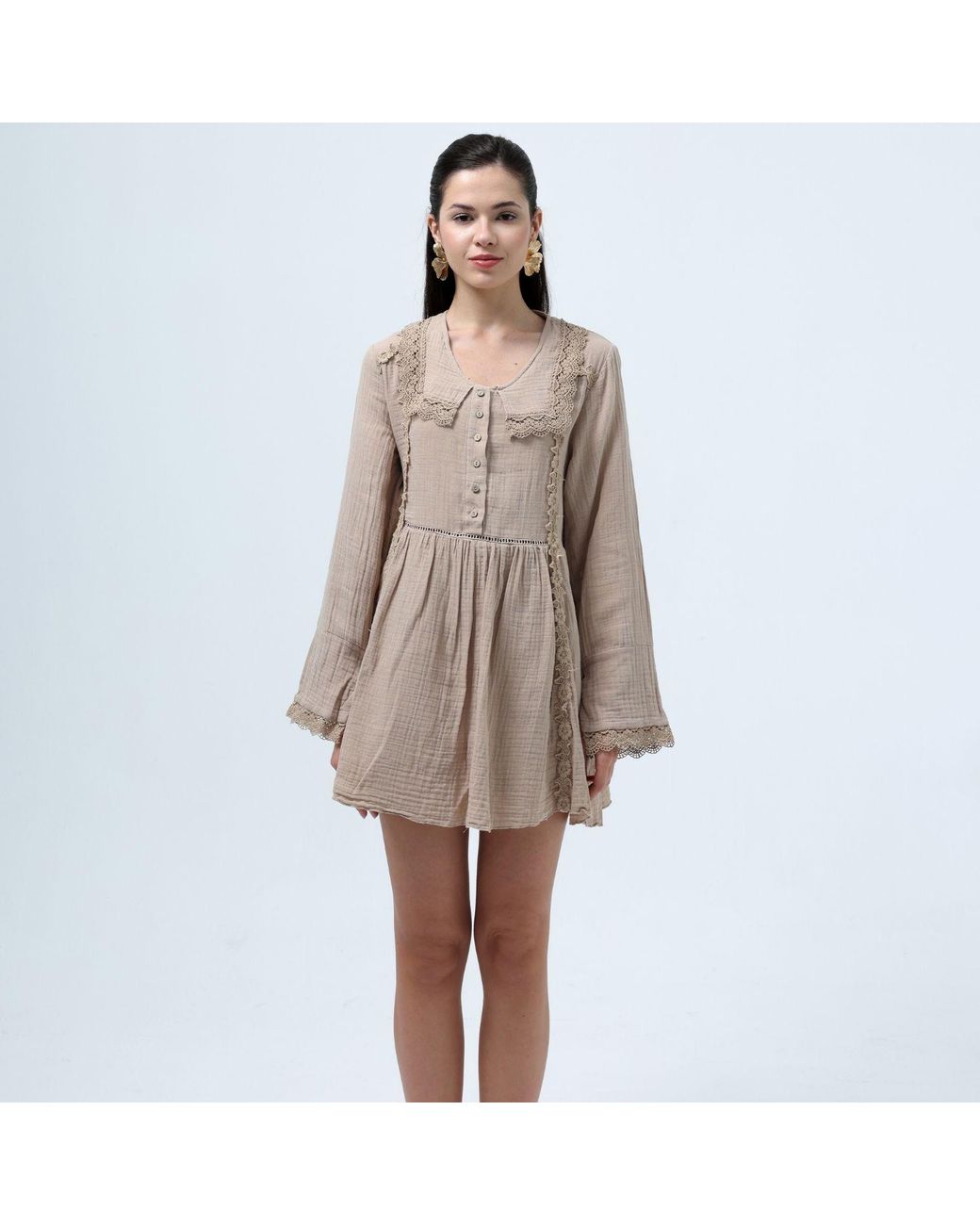Thisisu Collection Brown Neutrals Milan Mini Dress