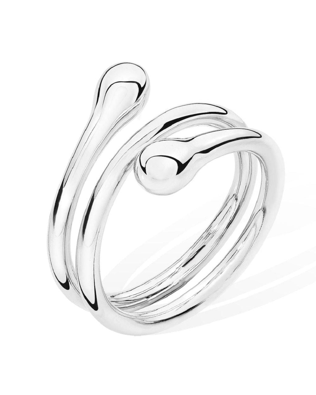 Lucy Quartermaine Metallic Coil Tear Drop Ring