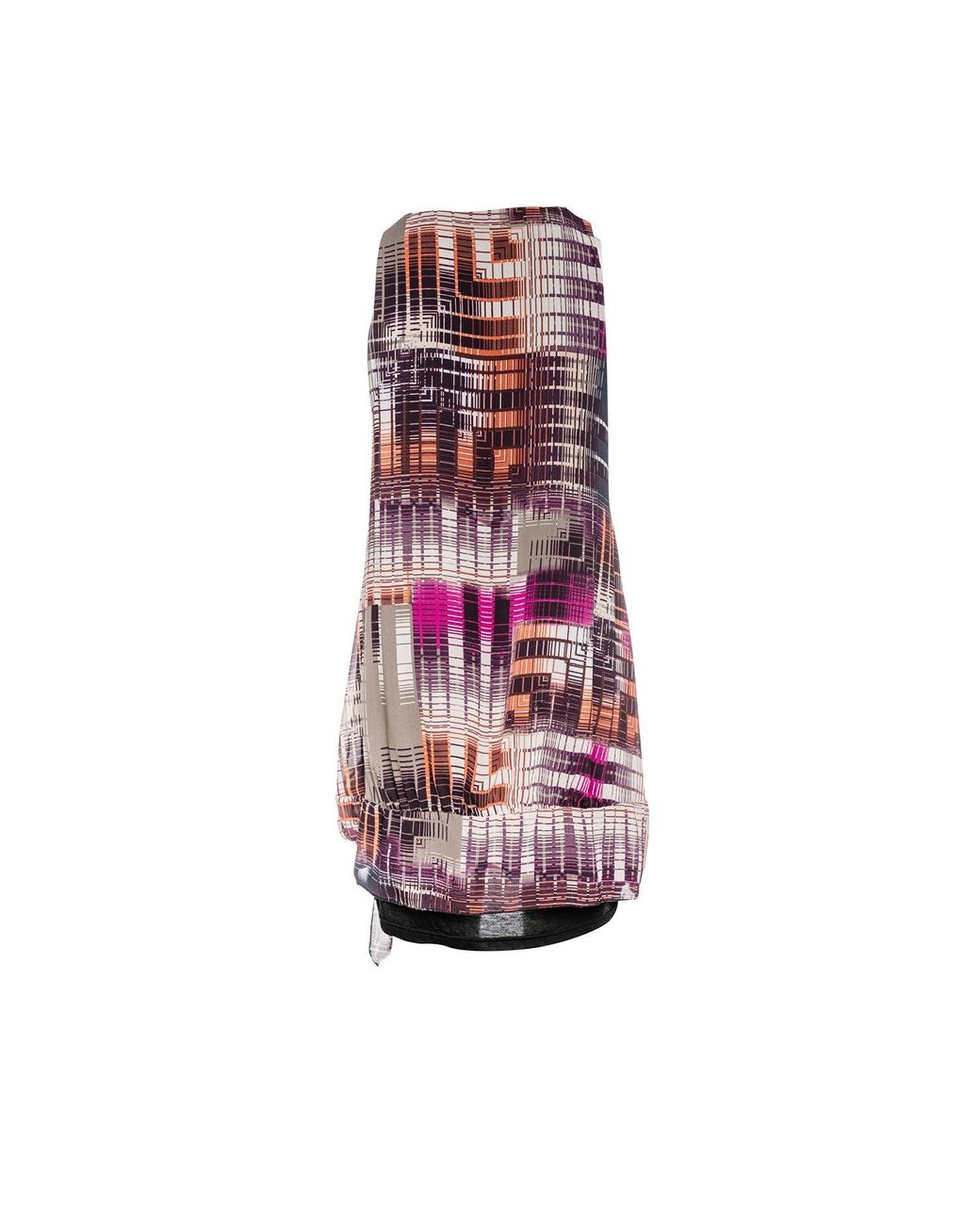 Conquista Purple Sleeveless Double Layer Voile Dress