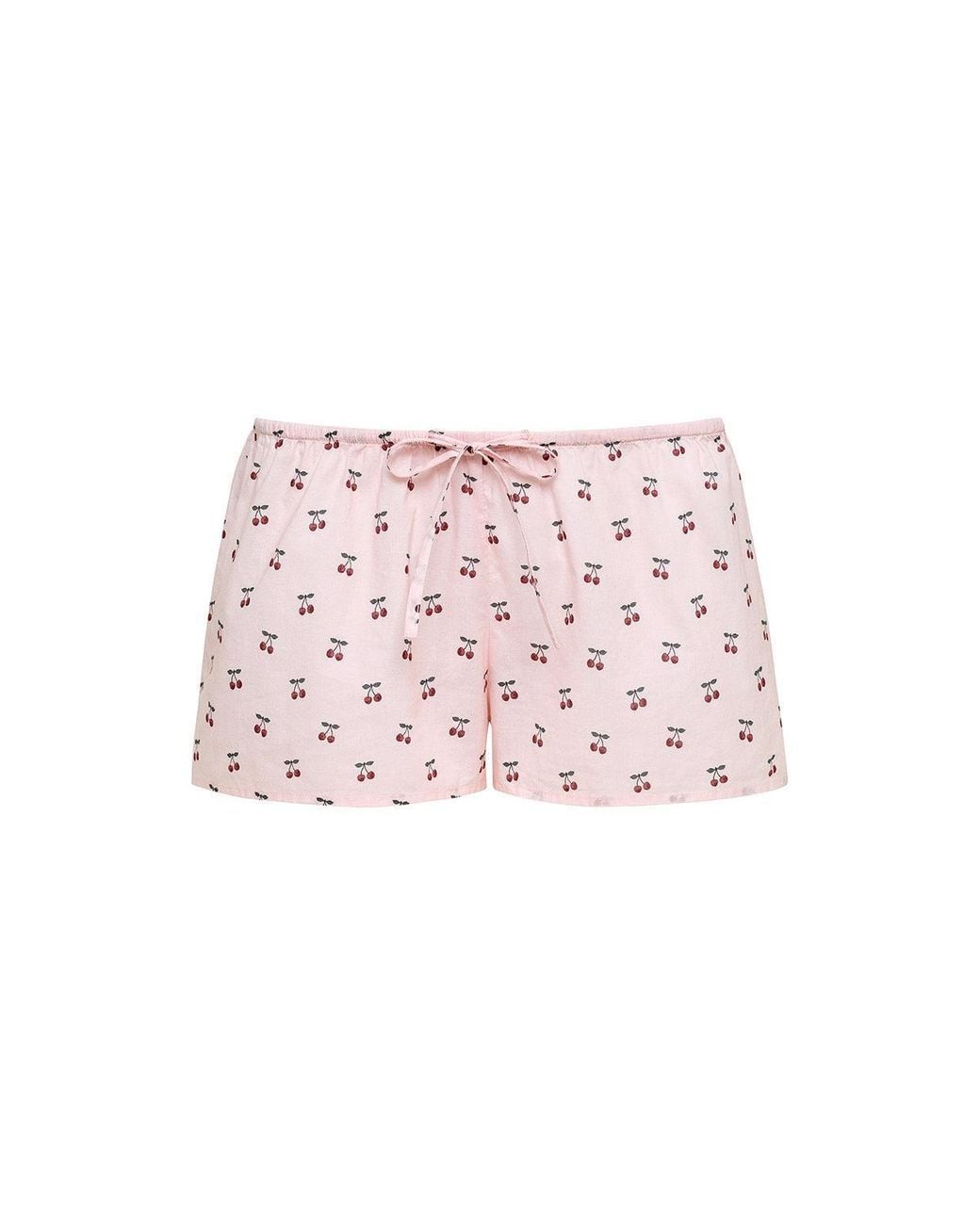 Montce Pink Cherries Low-Rise Drawstring Short