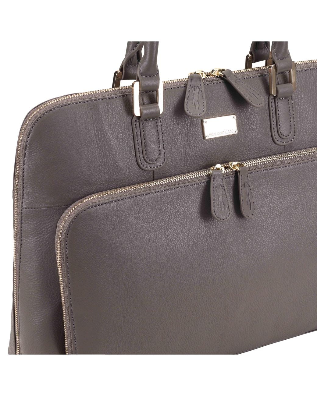 Paul Costelloe Gray Filton Leather Tote Bag