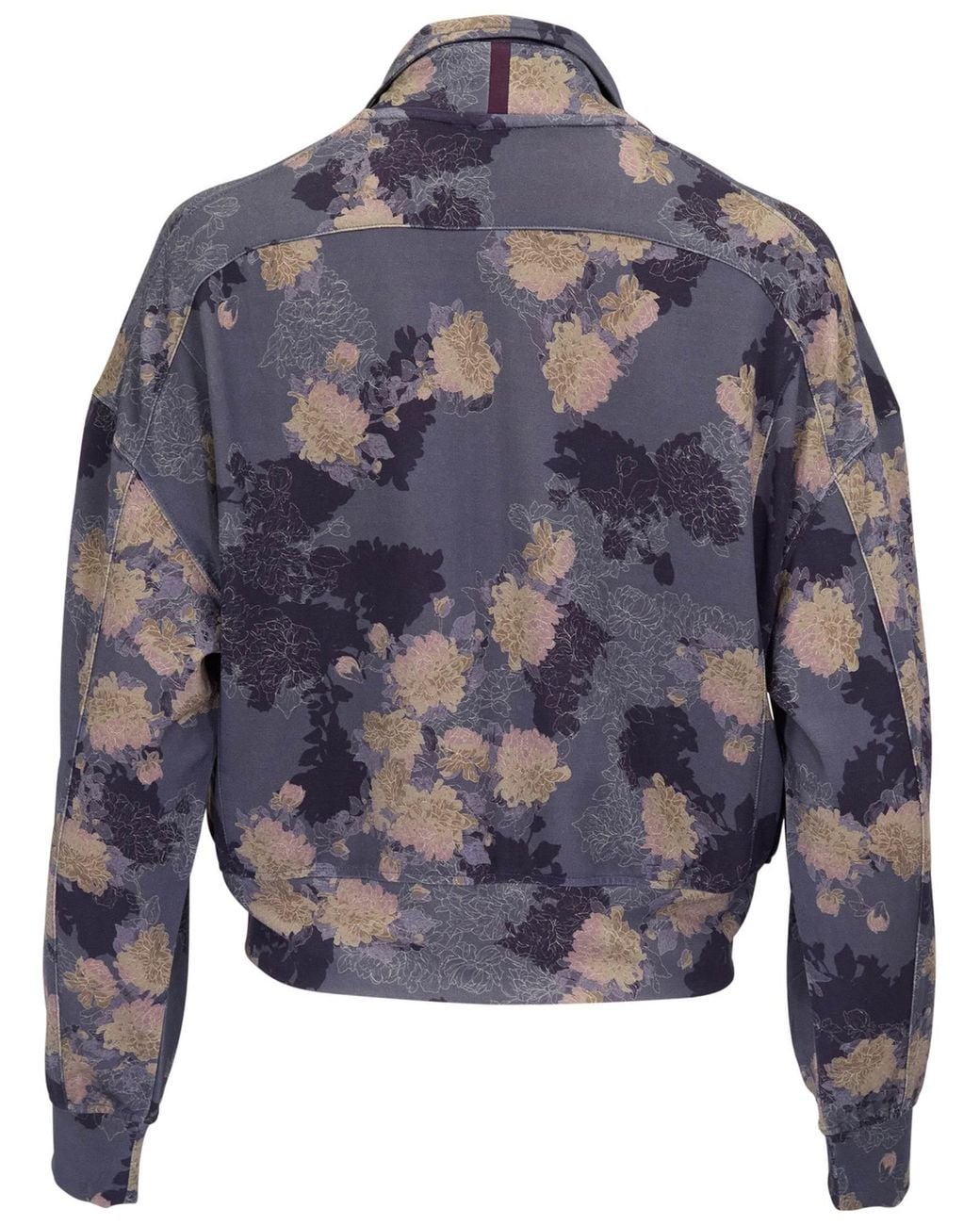 Lords of Harlech Blue Judy Lans Floral Stretch Knit Jacket