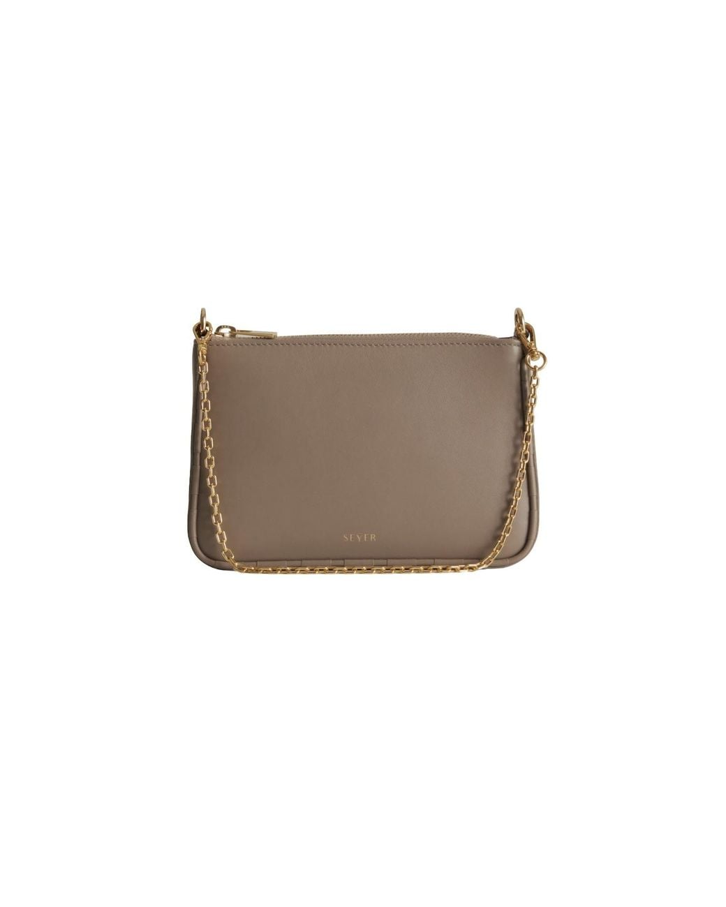 Seyer Brown Segment Chain Pouch