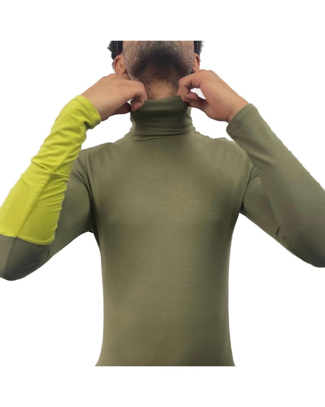 carlton jones Green Superhero Turtleneck for men