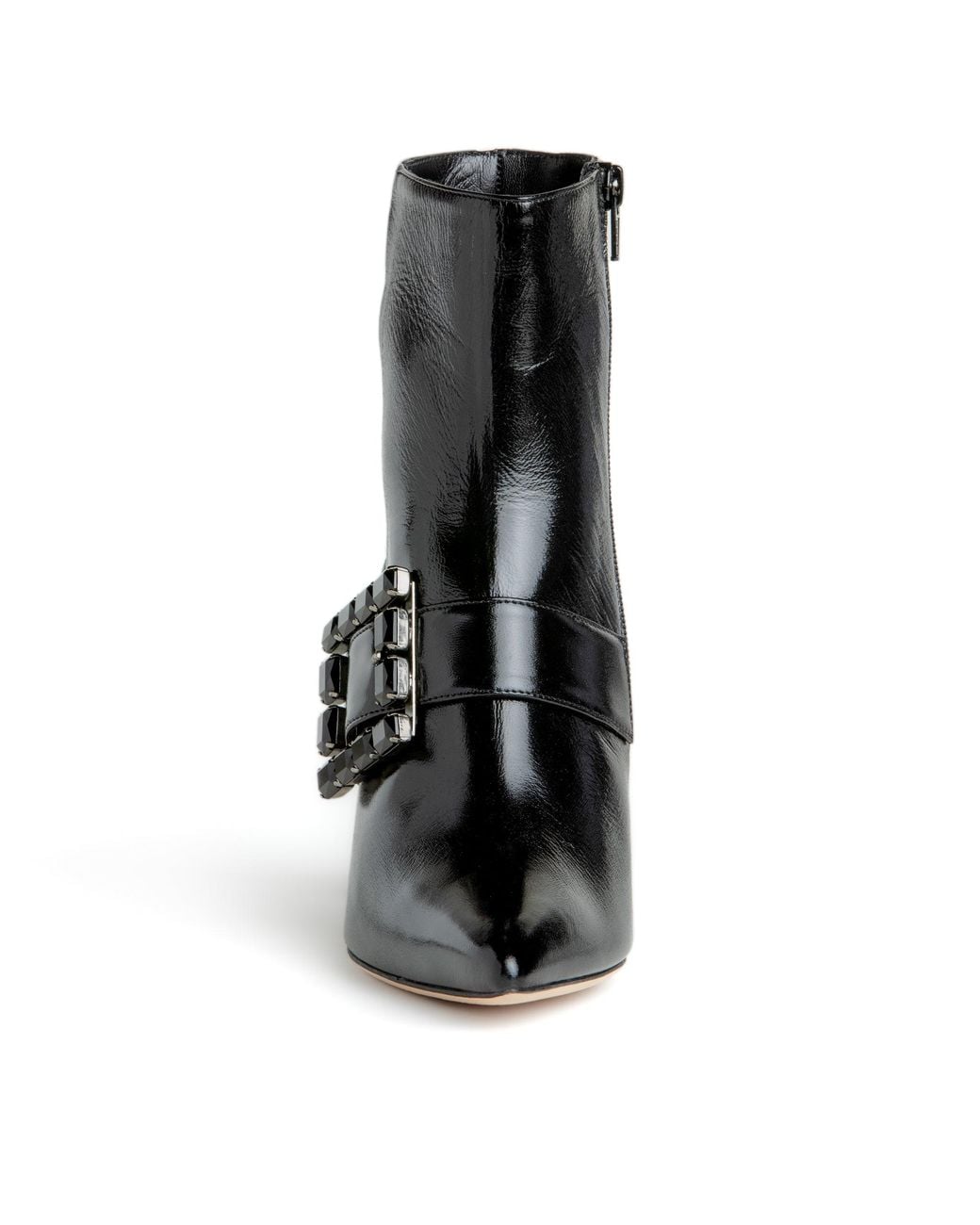 Beautiisoles by Robyn Shreiber Made in Italy Black Tammi Patent Leather Comfortable Ankle Bootie Valentine Evening Party