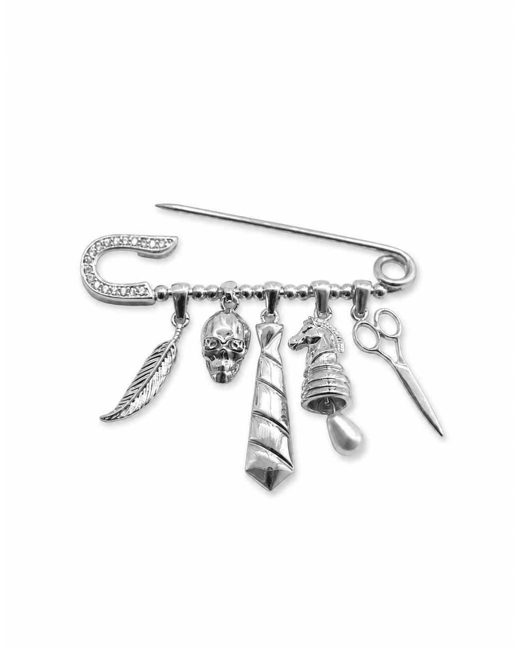 Gresham Blake White Charm Lapel Pin for men