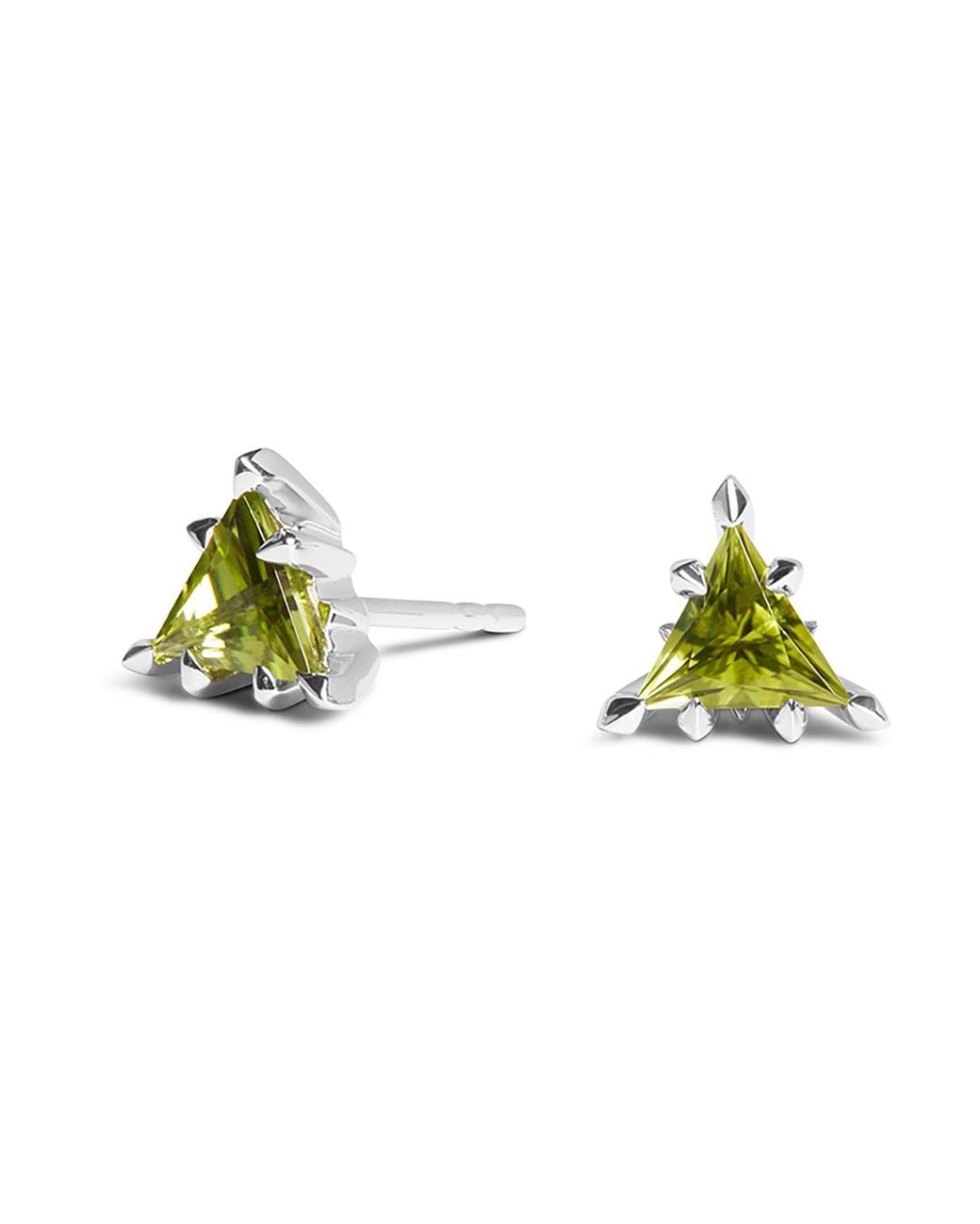 Kasun Green Trillion Earrings