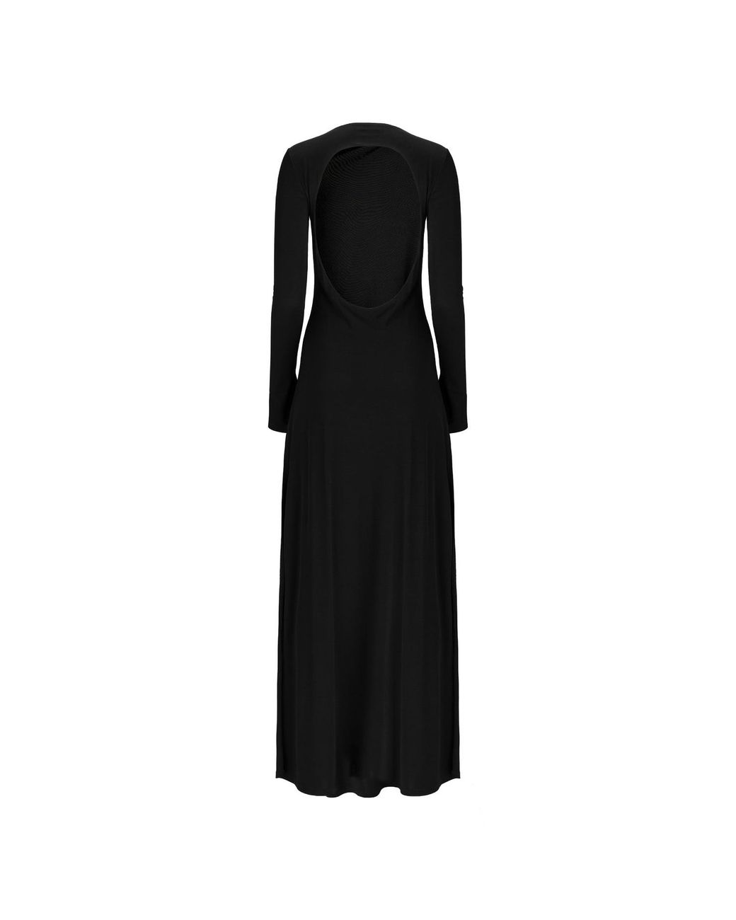 Lita Couture Black Open Back Dress With Side Split