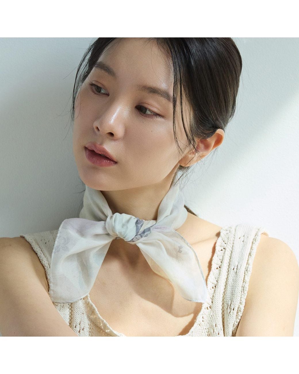 Ana Maison Gray Korean Moon Jar Handkerchief