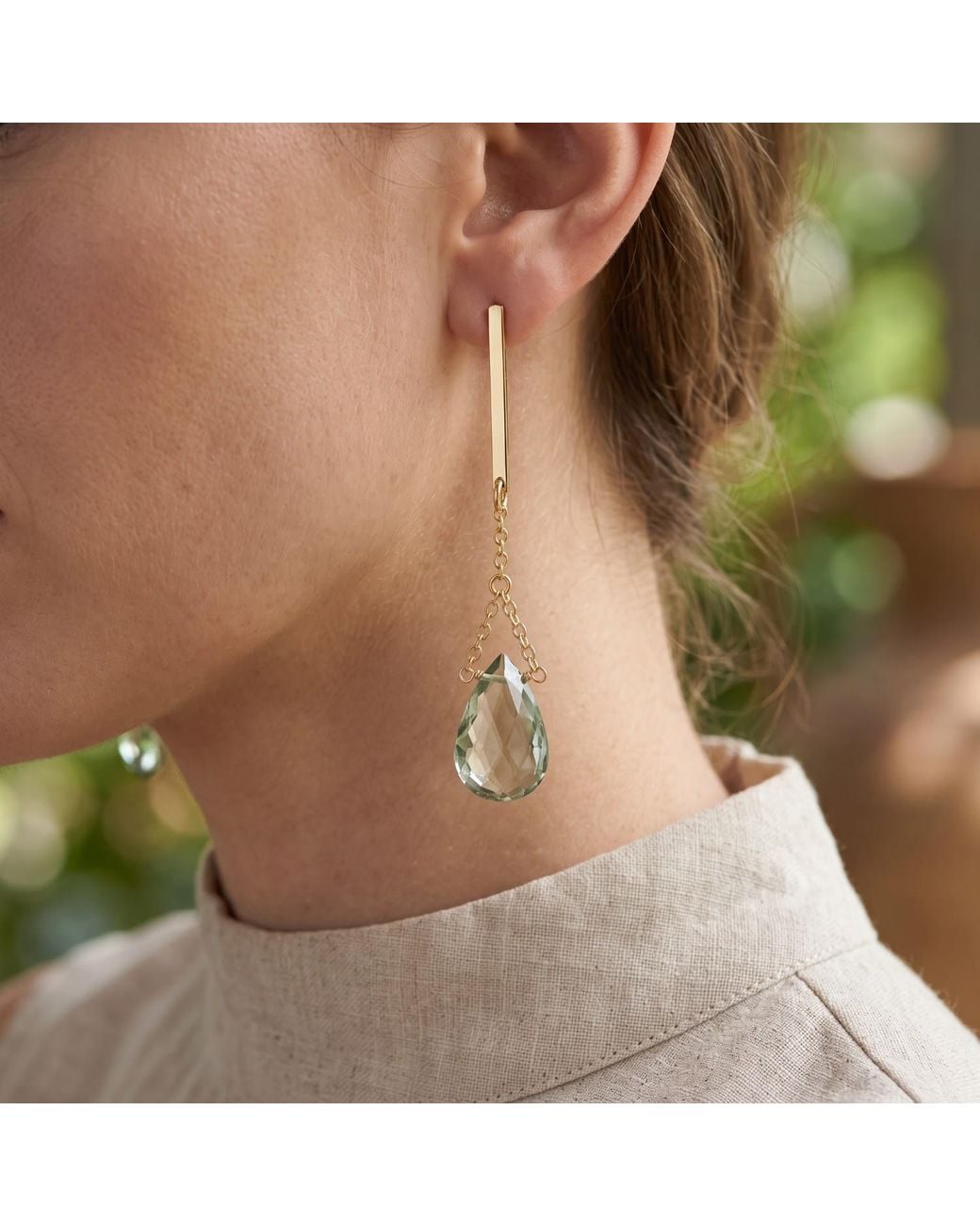 Heather Hawkins Jewelry Metallic Hold On Faceted Gemstone Post Back Cocktail Earrings