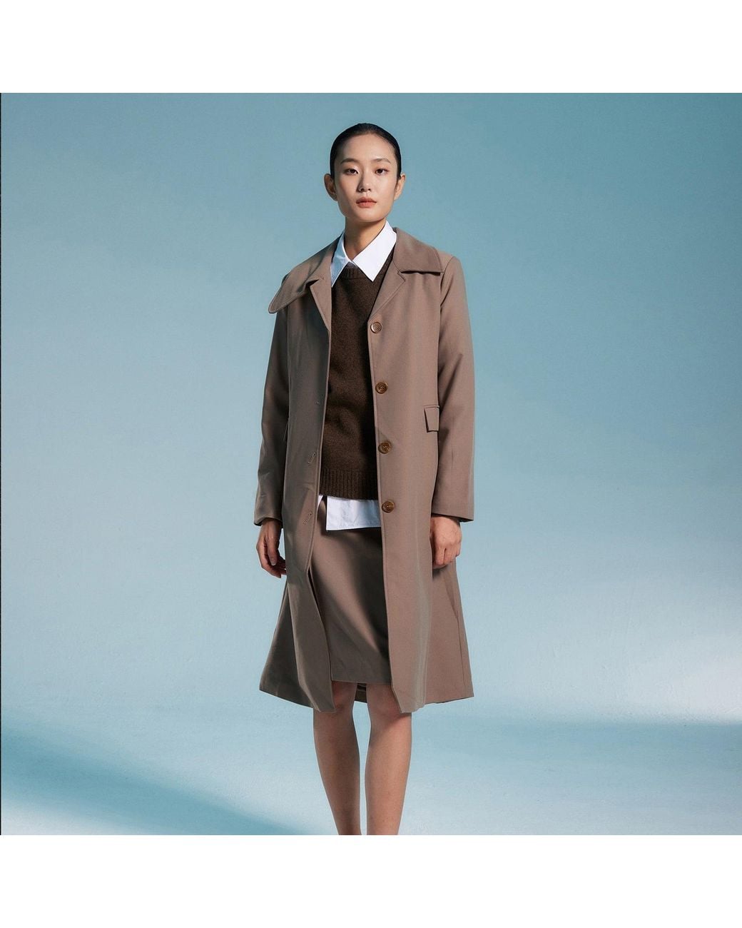 Smart and Joy Natural Minimalist City Coat
