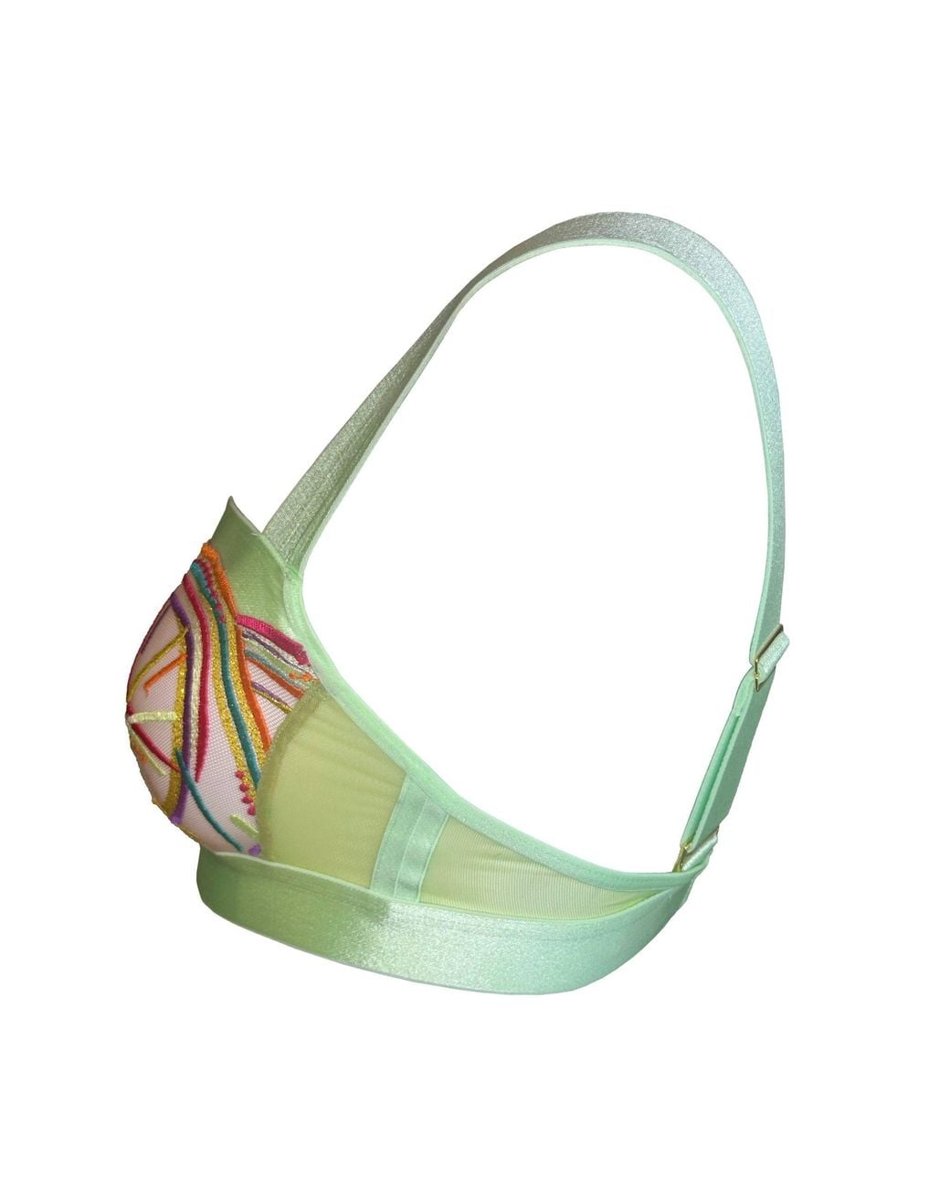 Somewhere Never Green Disco Deco Square Neck Bralette